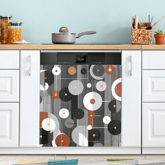 Dishwasher Magnetic Refrigerator Magnet Cover Sticker Home Decorative 23"x26" Cd Pattern