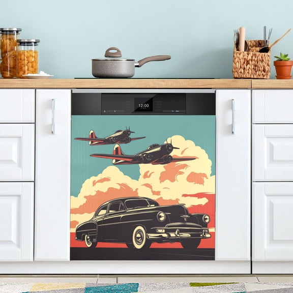 Dishwasher Magnetic Refrigerator Magnet Cover Sticker Home Decorative 23"x26" Unlimber
