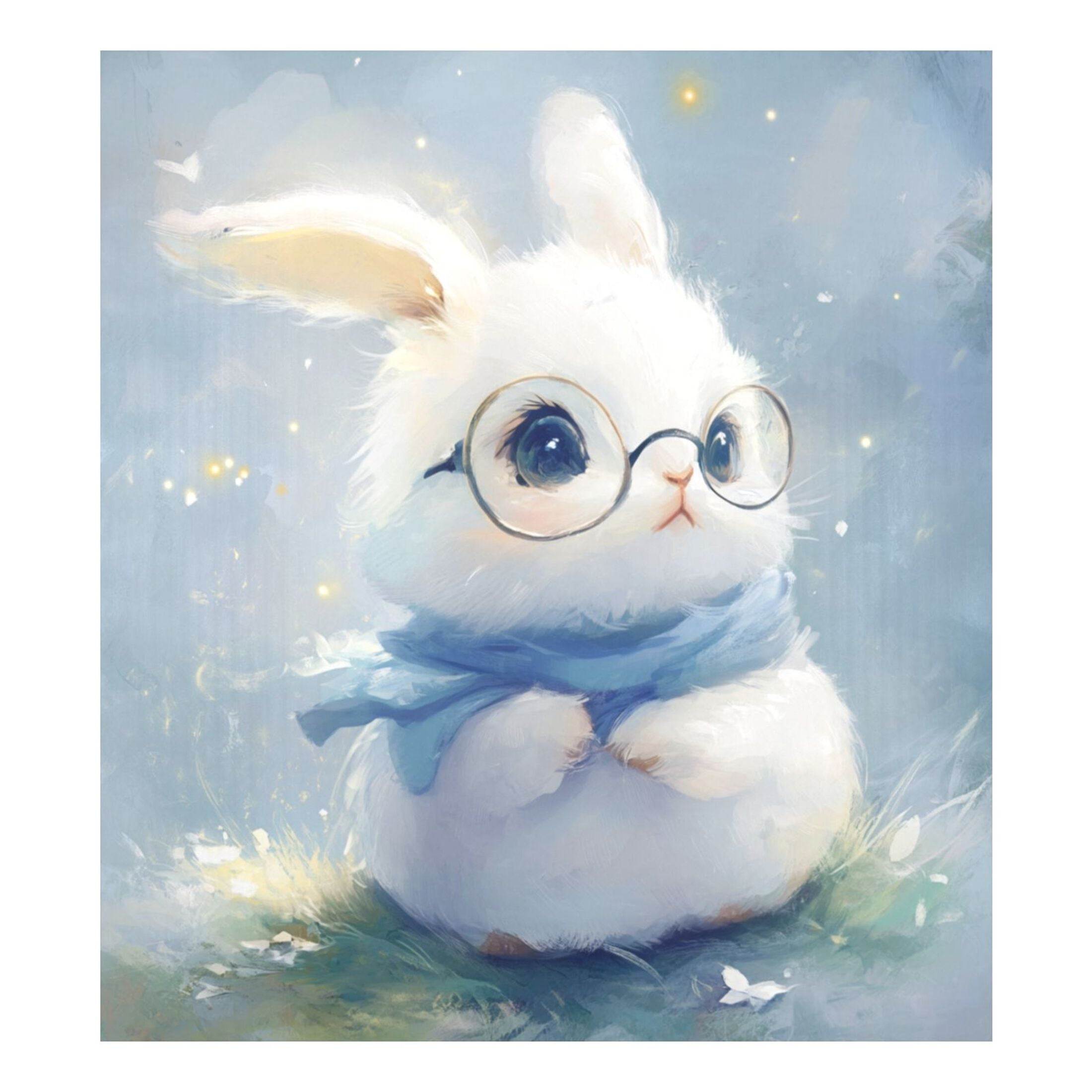 Dishwasher Magnetic Sticker 23x26 Inch Refrigerator Magnetic Sticker Washing Machine Magnetic Sticker Kitchen Panel Magnetic Sticker Home Decor Adorable Rabbit with Glasses