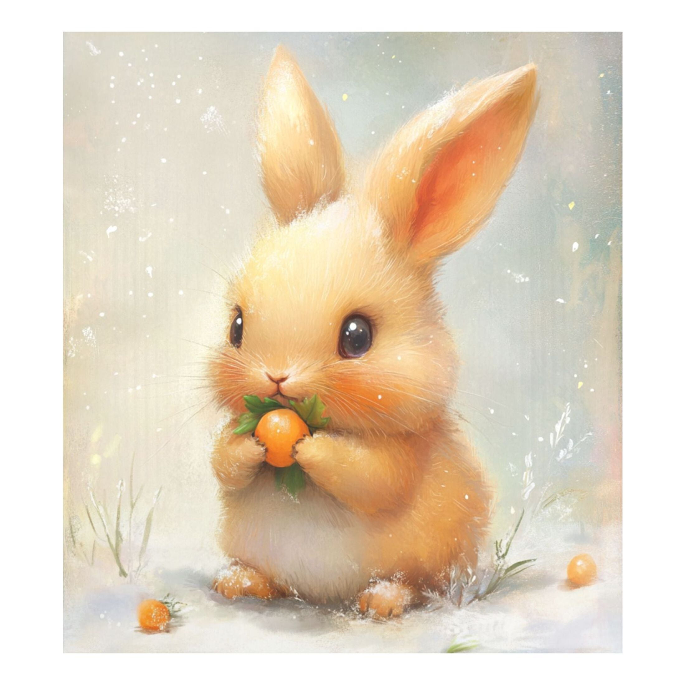 Dishwasher Magnetic Sticker 23x26 Inch Refrigerator Magnetic Sticker Washing Machine Magnetic Sticker Kitchen Panel Magnetic Sticker Home Decor Adorable Orange Rabbit
