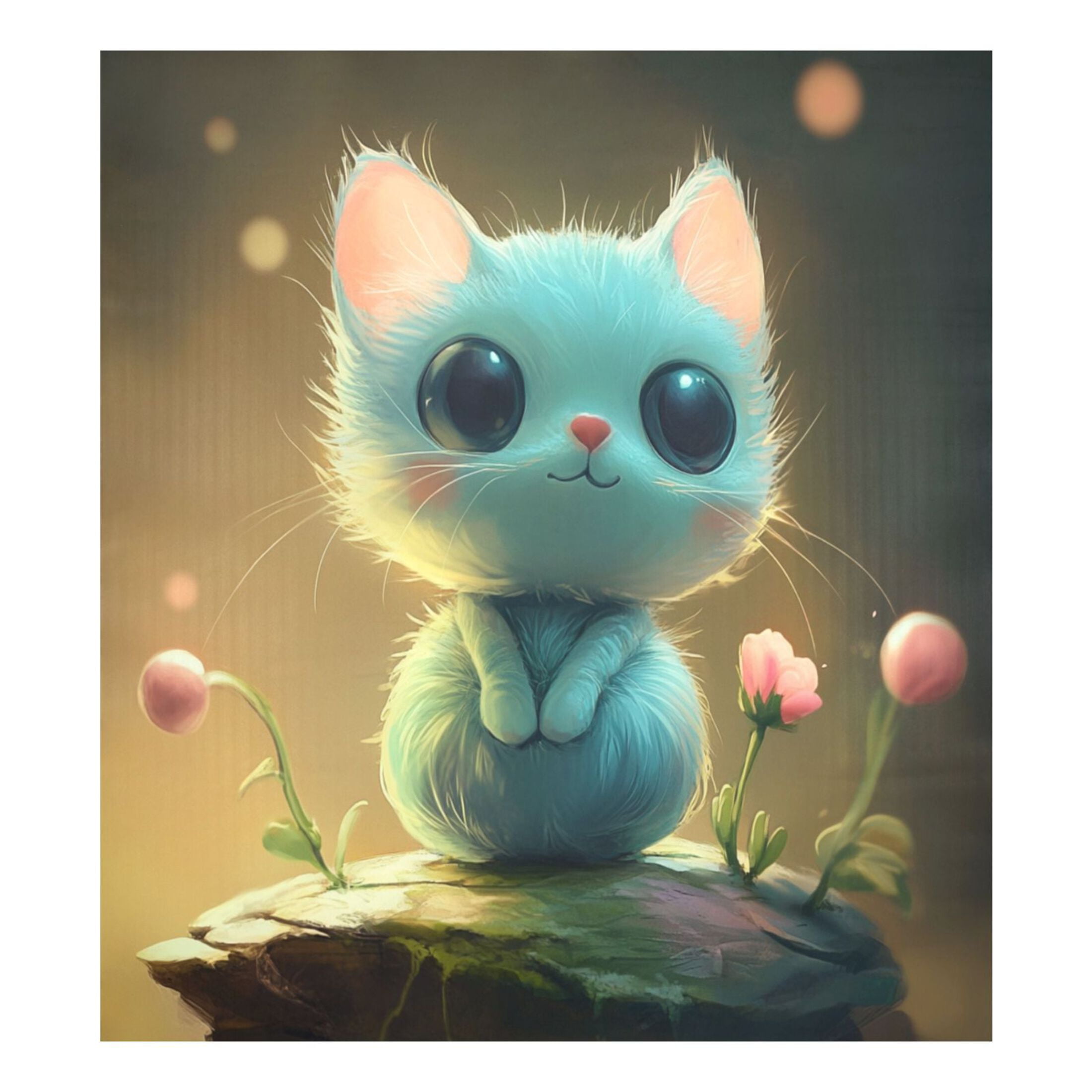 Dishwasher Magnetic Sticker 23x26 Inch Refrigerator Magnetic Sticker Washing Machine Magnetic Sticker Kitchen Panel Magnetic Sticker Home Decor Adorable Blue Cat