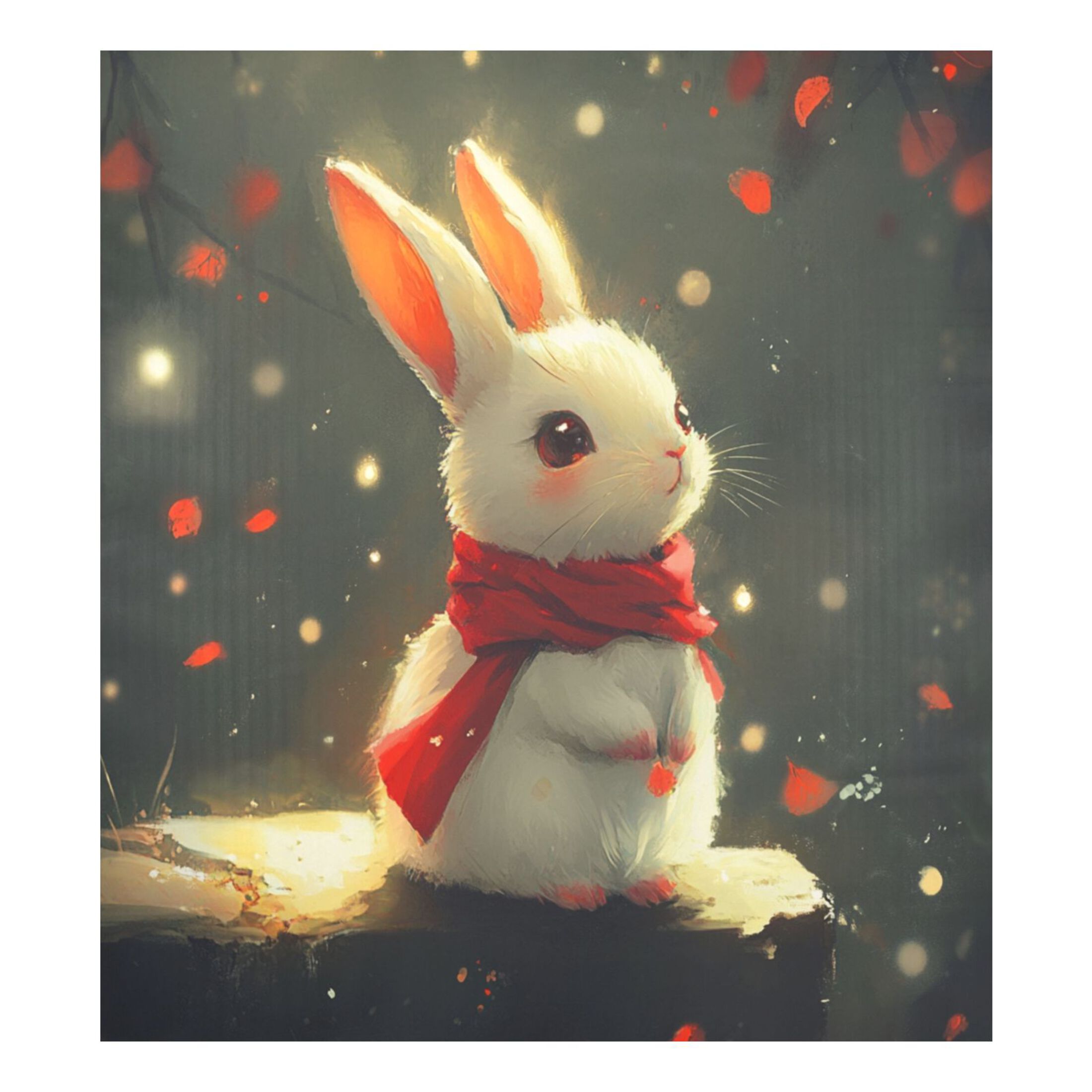 Dishwasher Magnetic Sticker 23x26 Inch Refrigerator Magnetic Sticker Washing Machine Magnetic Sticker Kitchen Panel Magnetic Sticker Home Decor Adorable Scarf Rabbit