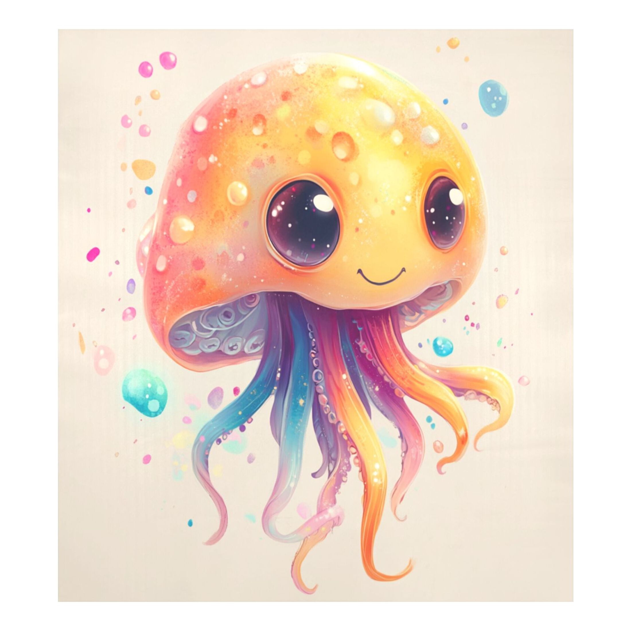 Dishwasher Magnetic Sticker 23x26 Inch Refrigerator Magnetic Sticker Washing Machine Magnetic Sticker Kitchen Panel Magnetic Sticker Home Decor Adorable Yellow Jellyfish