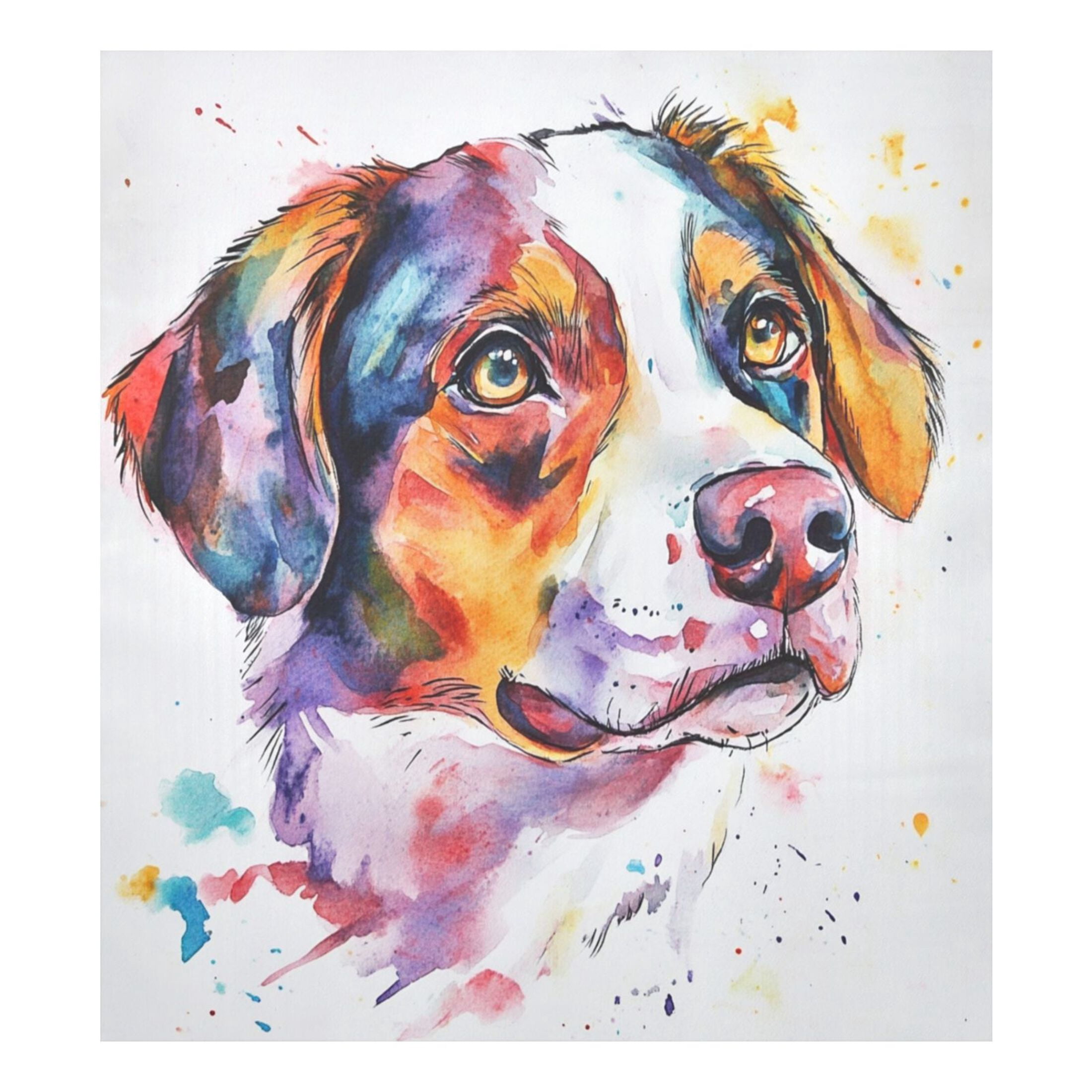 Dishwasher Magnetic Sticker 23x26 Inch Refrigerator Magnetic Sticker Washing Machine Magnetic Sticker Kitchen Panel Magnetic Sticker Home Decor Beautiful Watercolor Dog