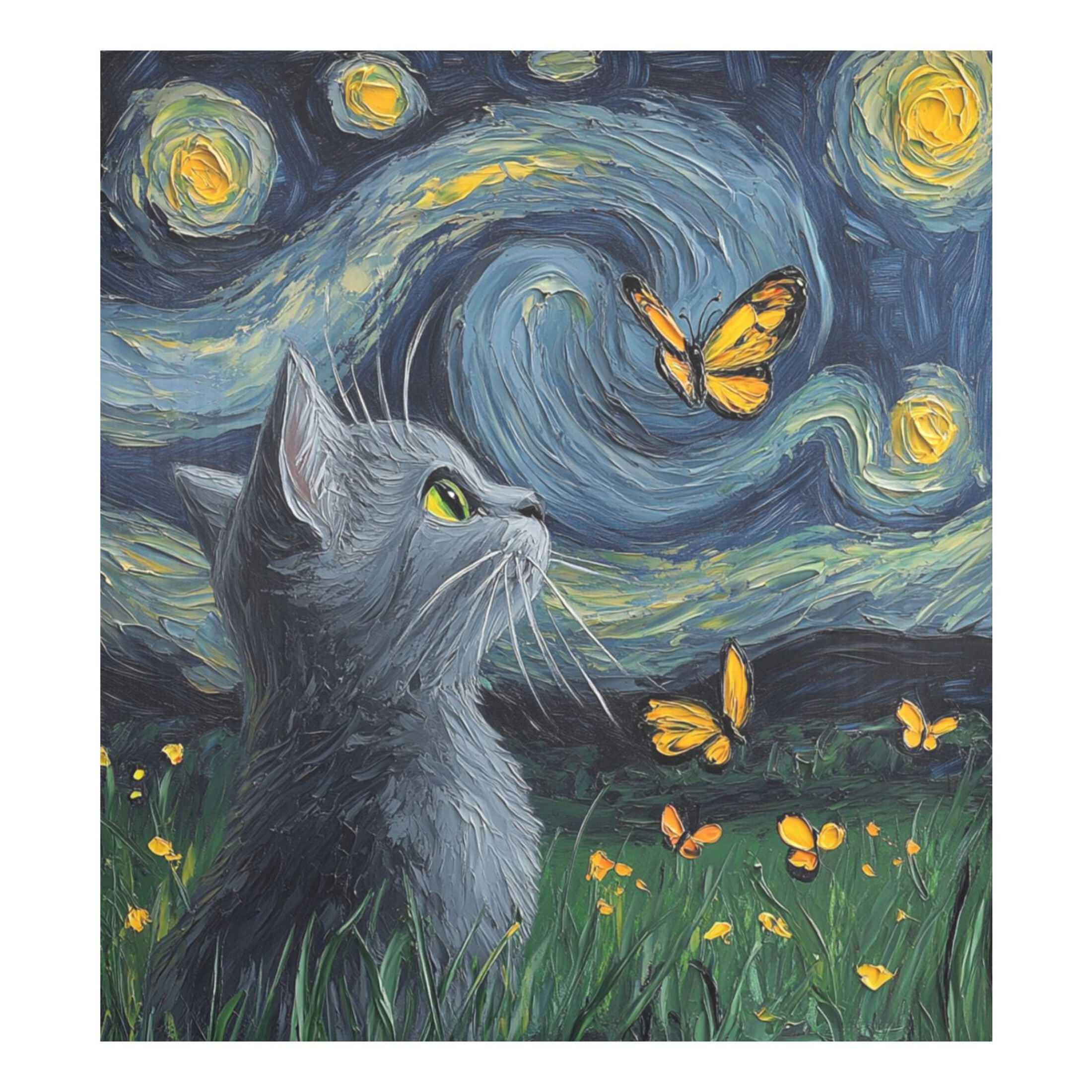 Dishwasher Magnetic Sticker 23x26 Inch Refrigerator Magnetic Sticker Washing Machine Magnetic Sticker Kitchen Panel Magnetic Sticker Home Decor Beautiful Starry Sky Cat