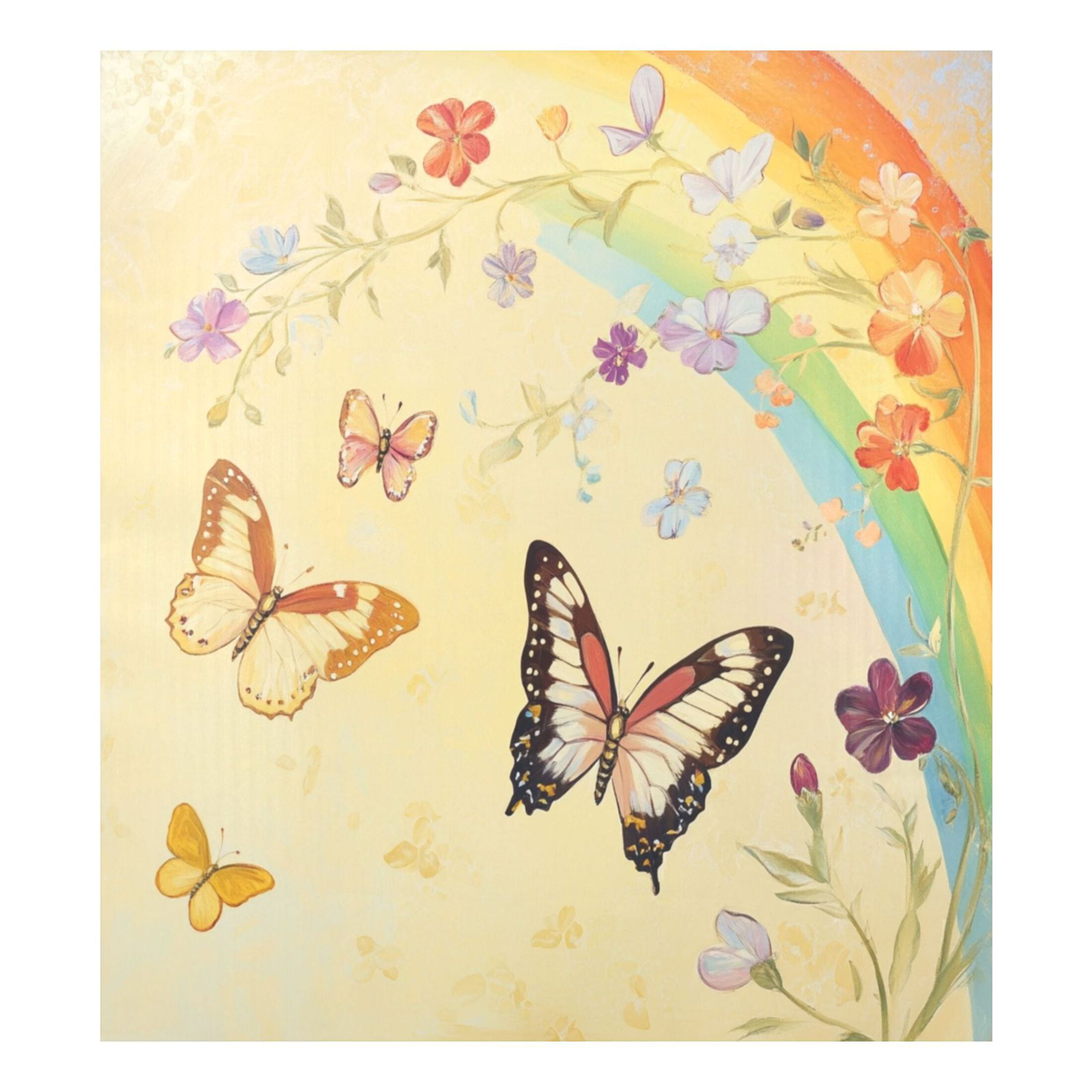 Dishwasher Magnetic Sticker 23x26 Inch Refrigerator Magnetic Sticker Washing Machine Magnetic Sticker Kitchen Panel Magnetic Sticker Home Decor Beautiful Pale Yellow Butterfly