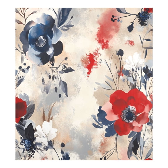 Dishwasher Magnetic Sticker 23x26 Inch Refrigerator Magnetic Sticker Washing Machine Magnetic Sticker Kitchen Panel Magnetic Sticker Home Decor Beautiful Red and Blue Flowers