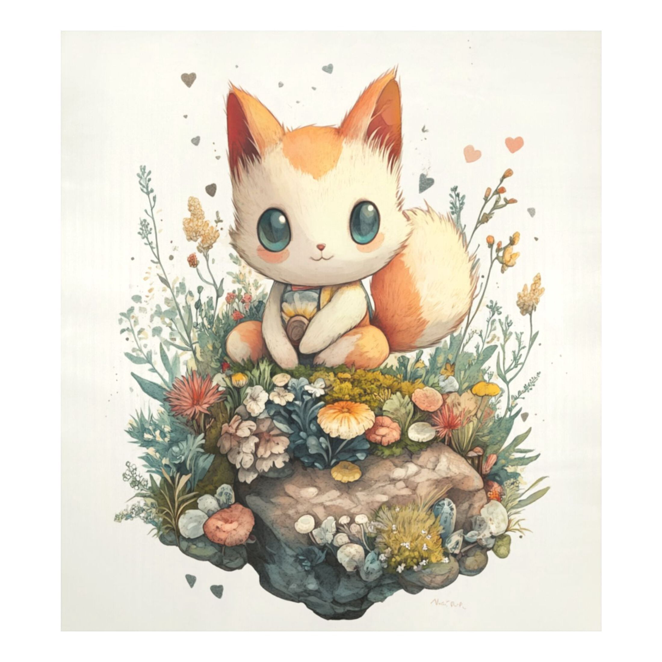 Dishwasher Magnetic Sticker 23x26 Inch Refrigerator Magnetic Sticker Washing Machine Magnetic Sticker Kitchen Panel Magnetic Sticker Home Decor Beautiful Little Orange Fox