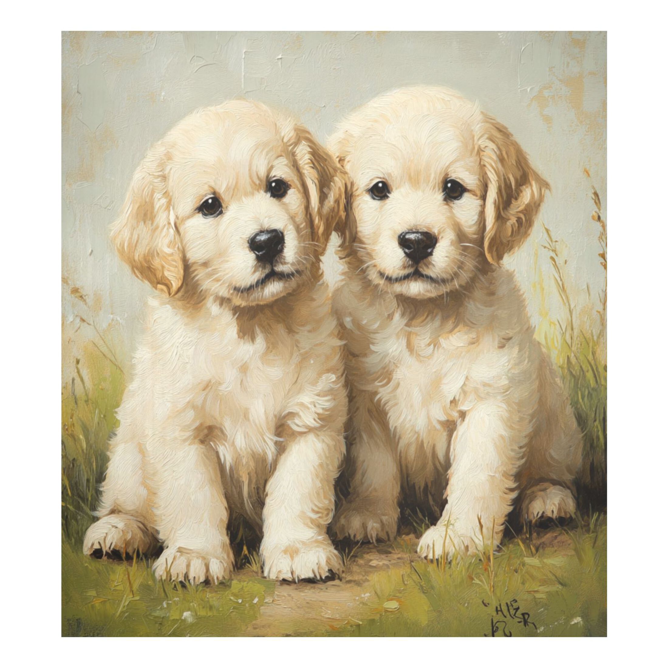 Dishwasher Magnetic Sticker 23x26 Inch Refrigerator Magnetic Sticker Washing Machine Magnetic Sticker Kitchen Panel Magnetic Sticker Home Decor Beautiful Two White Dogs