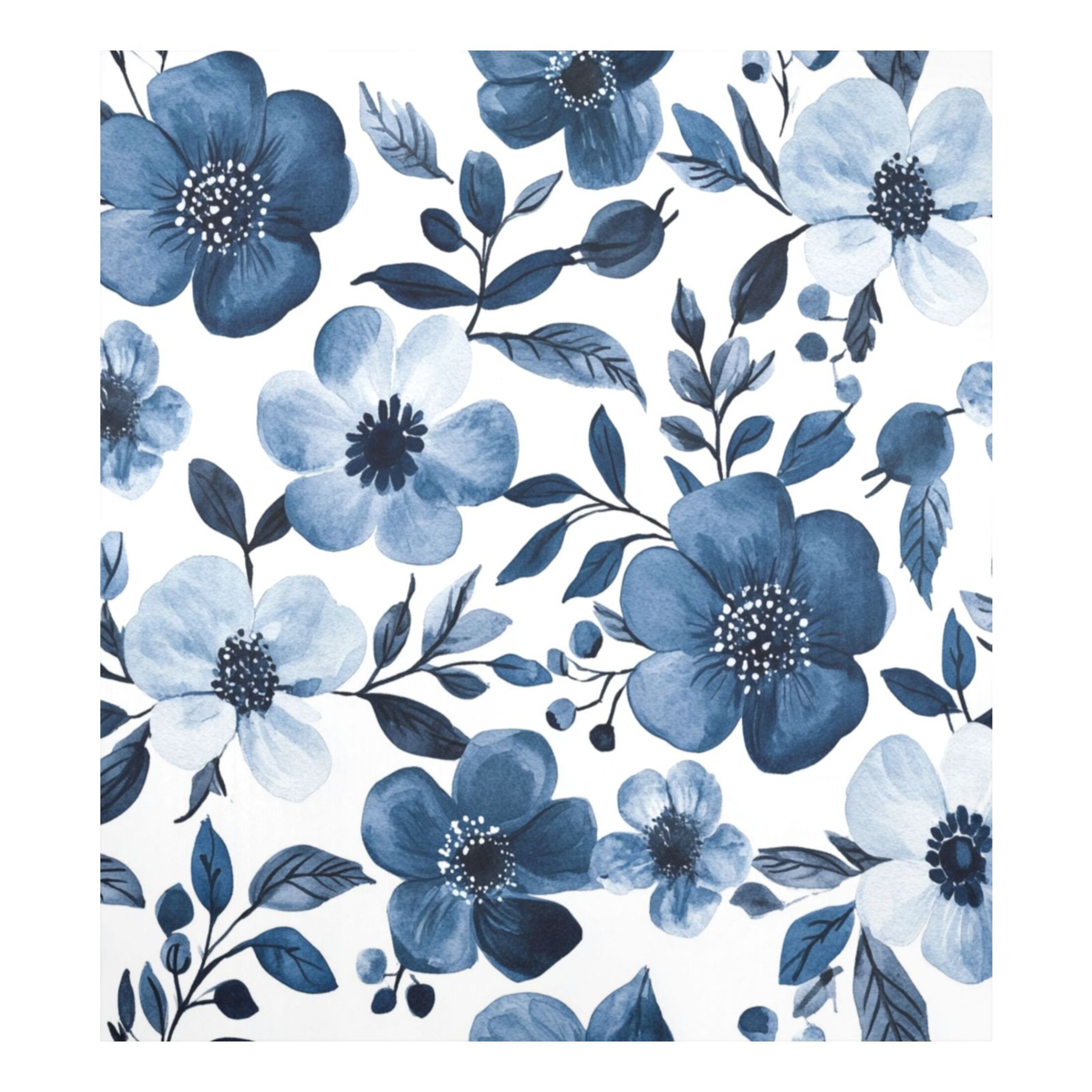 Dishwasher Magnetic Sticker 23x26 Inch Refrigerator Magnetic Sticker Washing Machine Magnetic Sticker Kitchen Panel Magnetic Sticker Home Decor Beautiful Navy Flowers