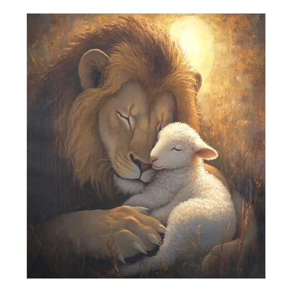 Dishwasher Magnetic Sticker 23x26 Inch Refrigerator Magnetic Sticker Washing Machine Magnetic Sticker Kitchen Panel Magnetic Sticker Home Decor Beautiful Lion Sheep