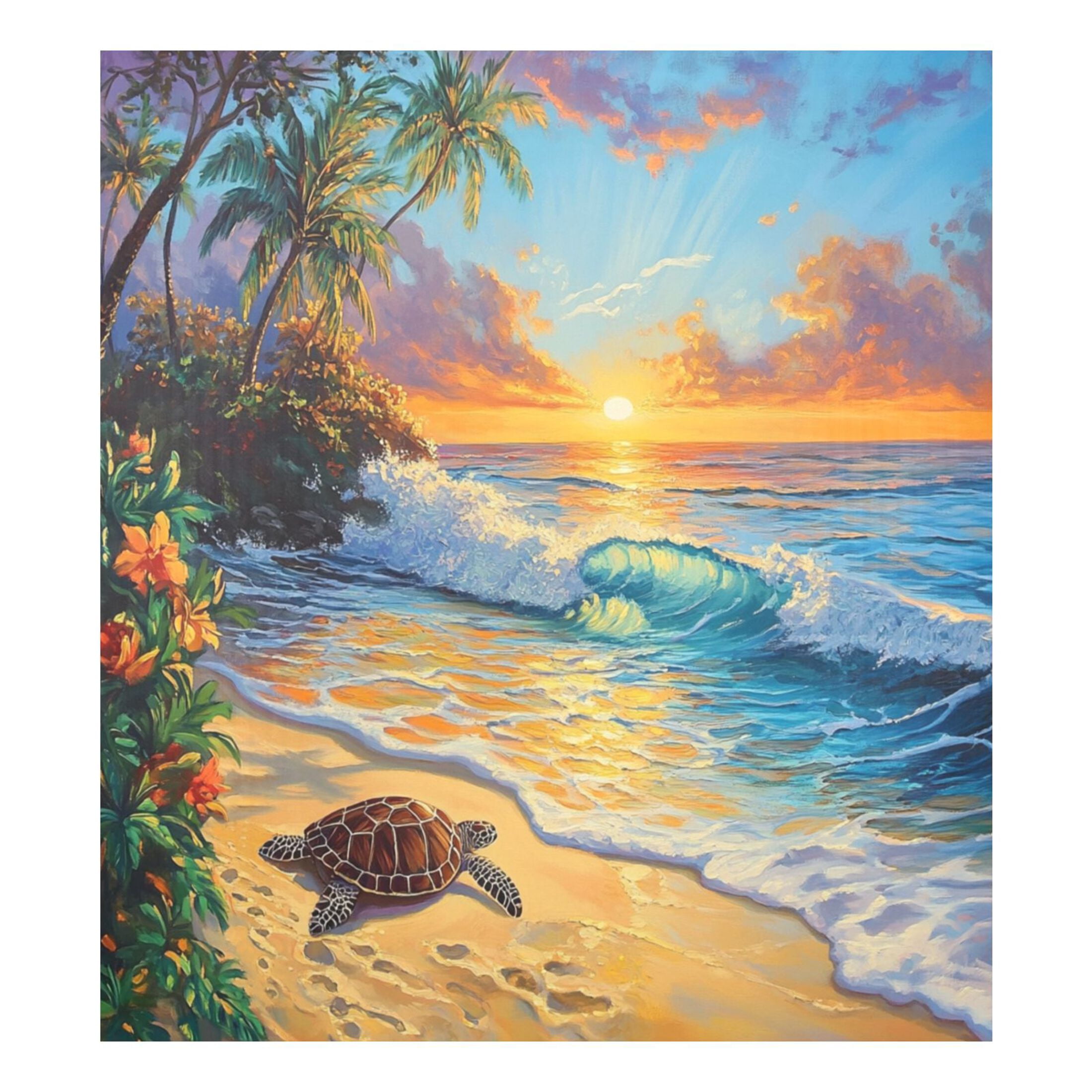 Dishwasher Magnetic Sticker 23x26 Inch Refrigerator Magnetic Sticker Washing Machine Magnetic Sticker Kitchen Panel Magnetic Sticker Home Decor Beautiful Sunset Turtle