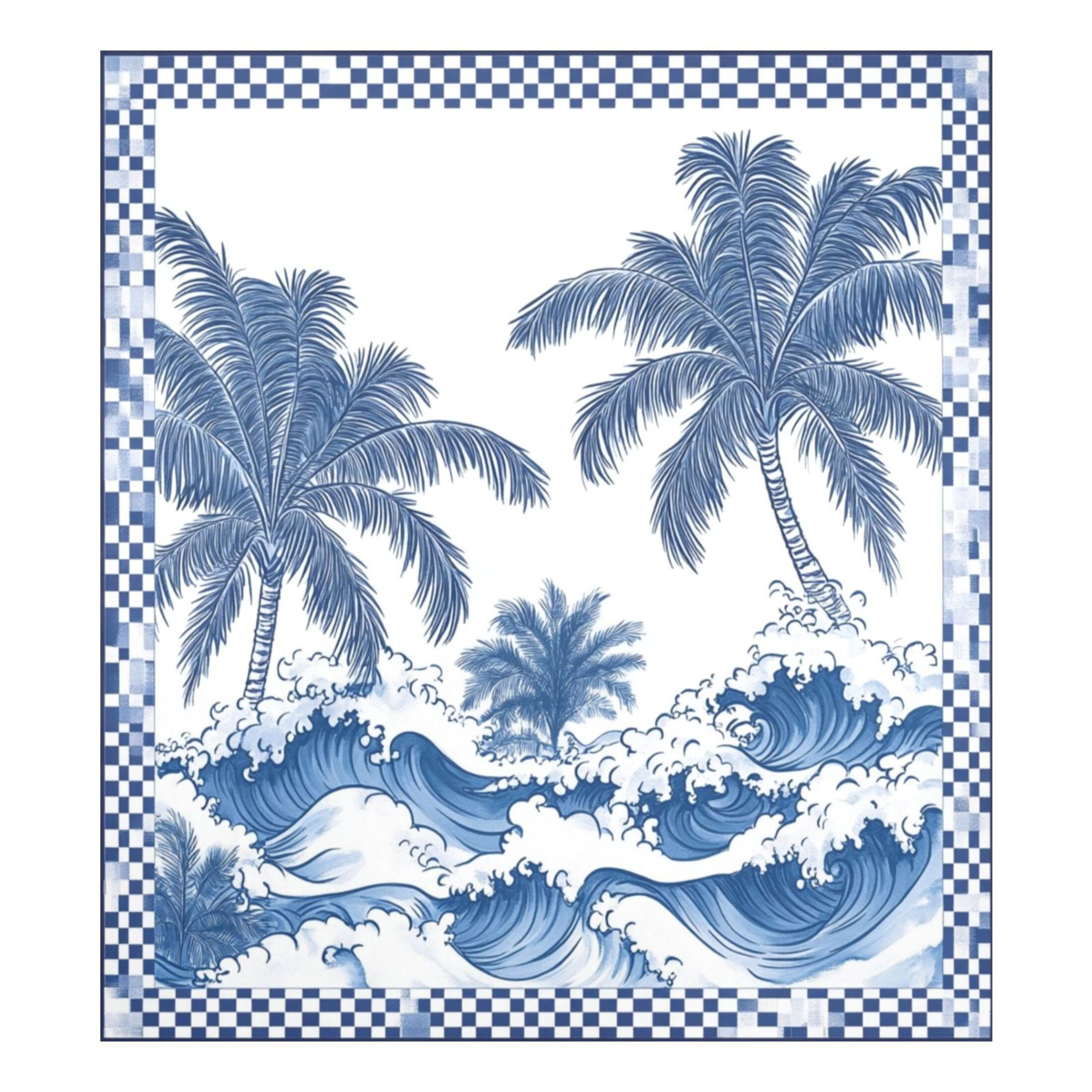 Dishwasher Magnetic Sticker 23x26 Inch Refrigerator Magnetic Sticker Washing Machine Magnetic Sticker Kitchen Panel Magnetic Sticker Home Decor Beautiful Blue Coconut Tree