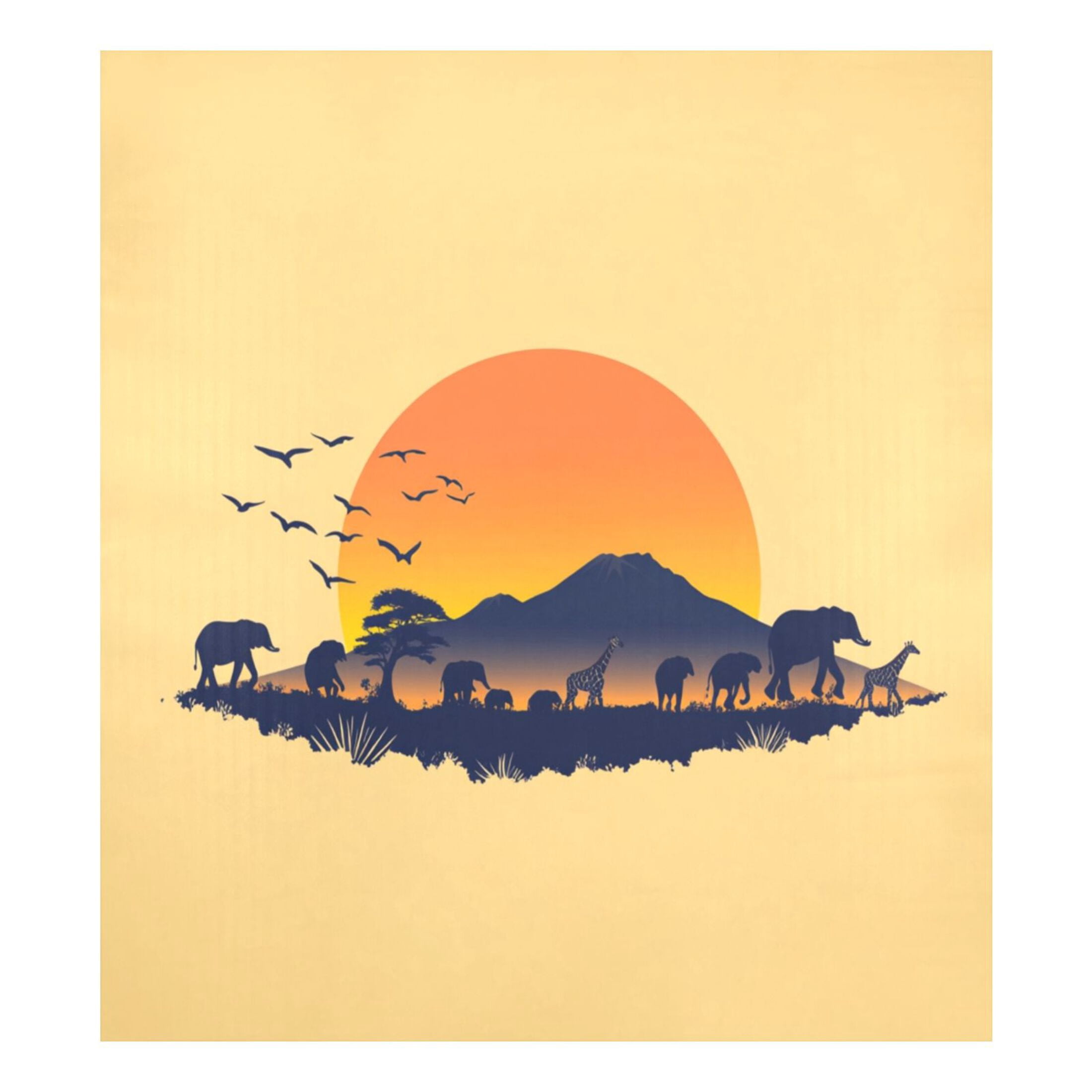 Dishwasher Magnetic Sticker 23x26 Inch Refrigerator Magnetic Sticker Washing Machine Magnetic Sticker Kitchen Panel Magnetic Sticker Home Decor Beautiful Sunset Animals
