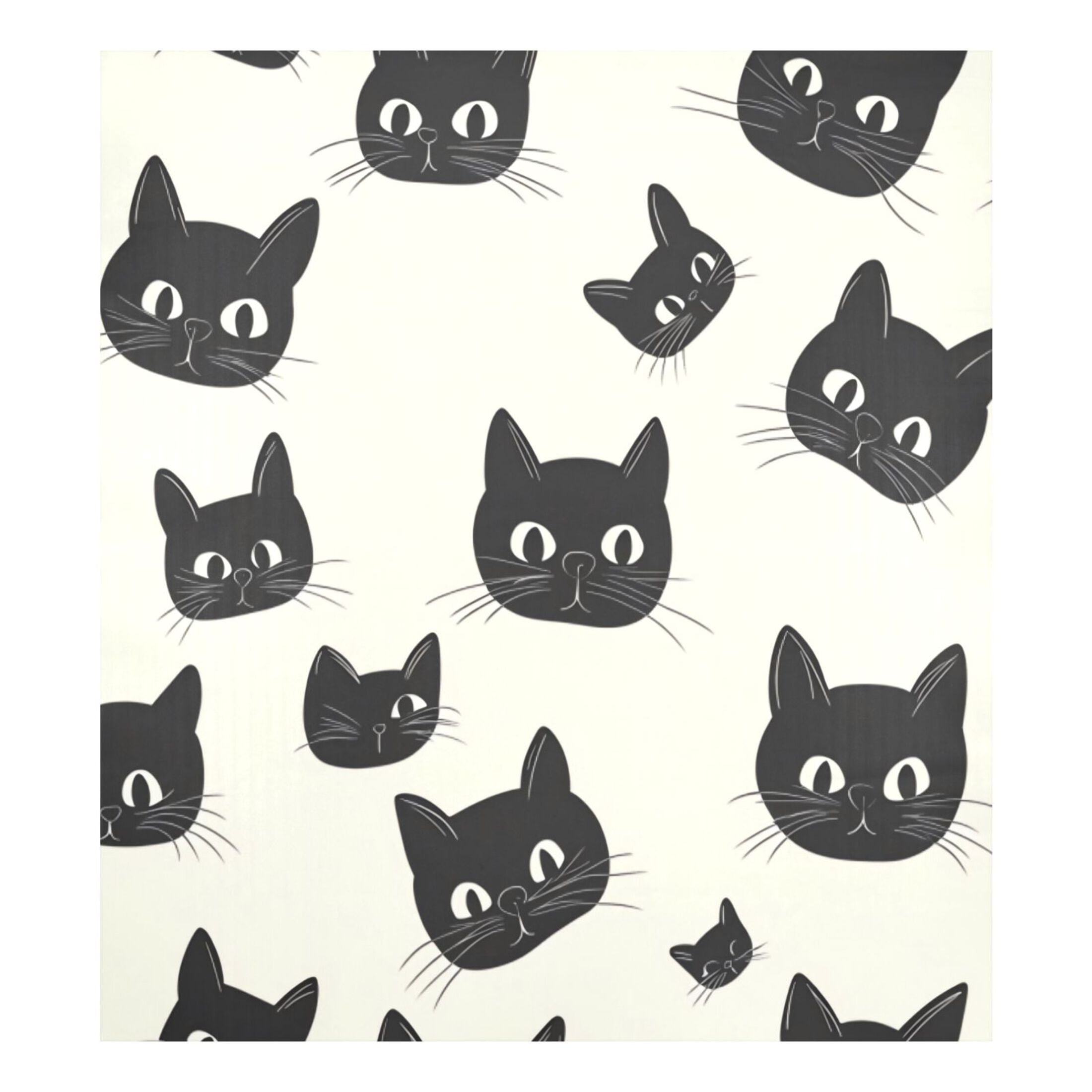 Dishwasher Magnetic Sticker 23x26 Inch Refrigerator Magnetic Sticker Washing Machine Magnetic Sticker Kitchen Panel Magnetic Sticker Home Decor Black Cartoon Cat Seamless