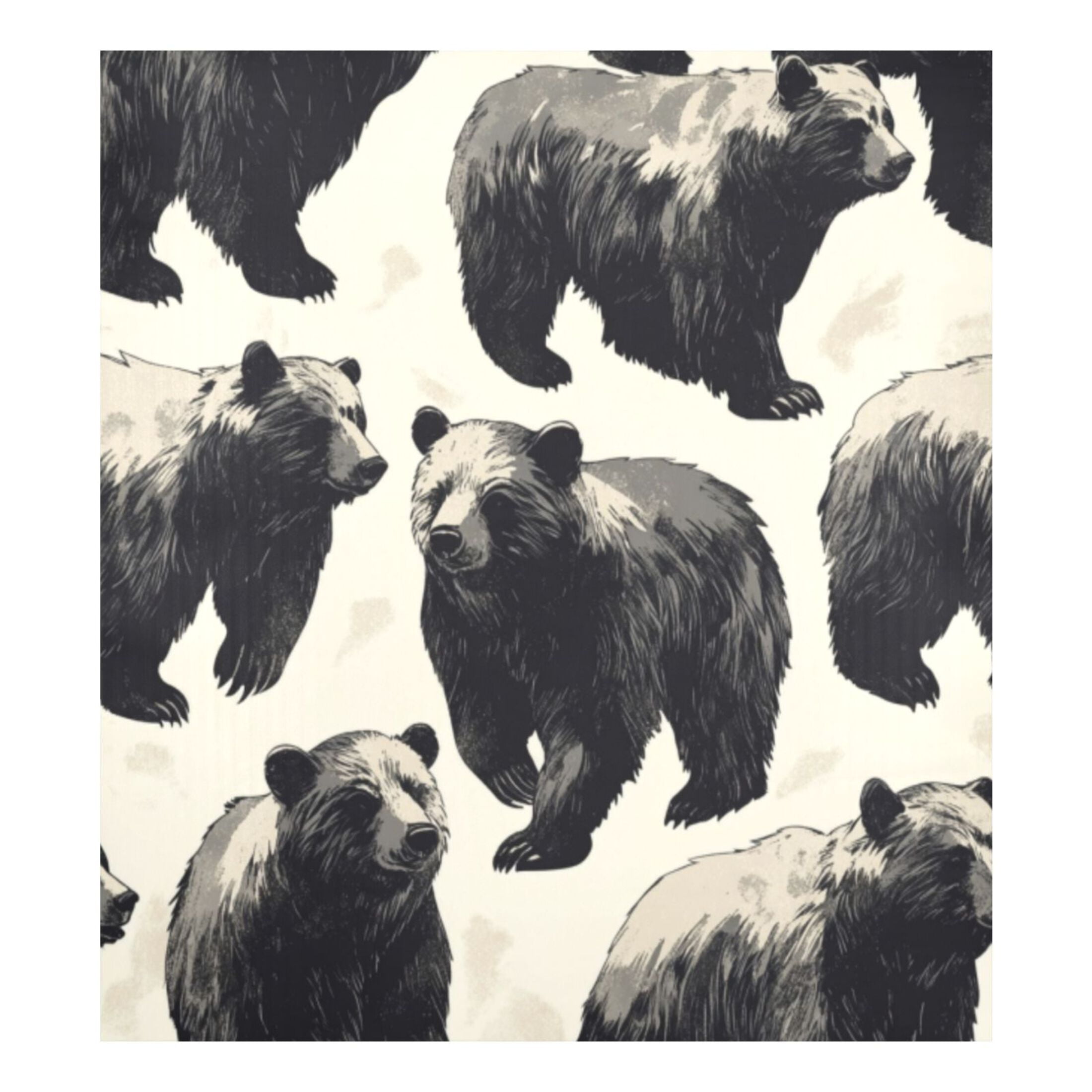 Dishwasher Magnetic Sticker 23x26 Inch Refrigerator Magnetic Sticker Washing Machine Magnetic Sticker Kitchen Panel Magnetic Sticker Home Decor Black Bear Seamless