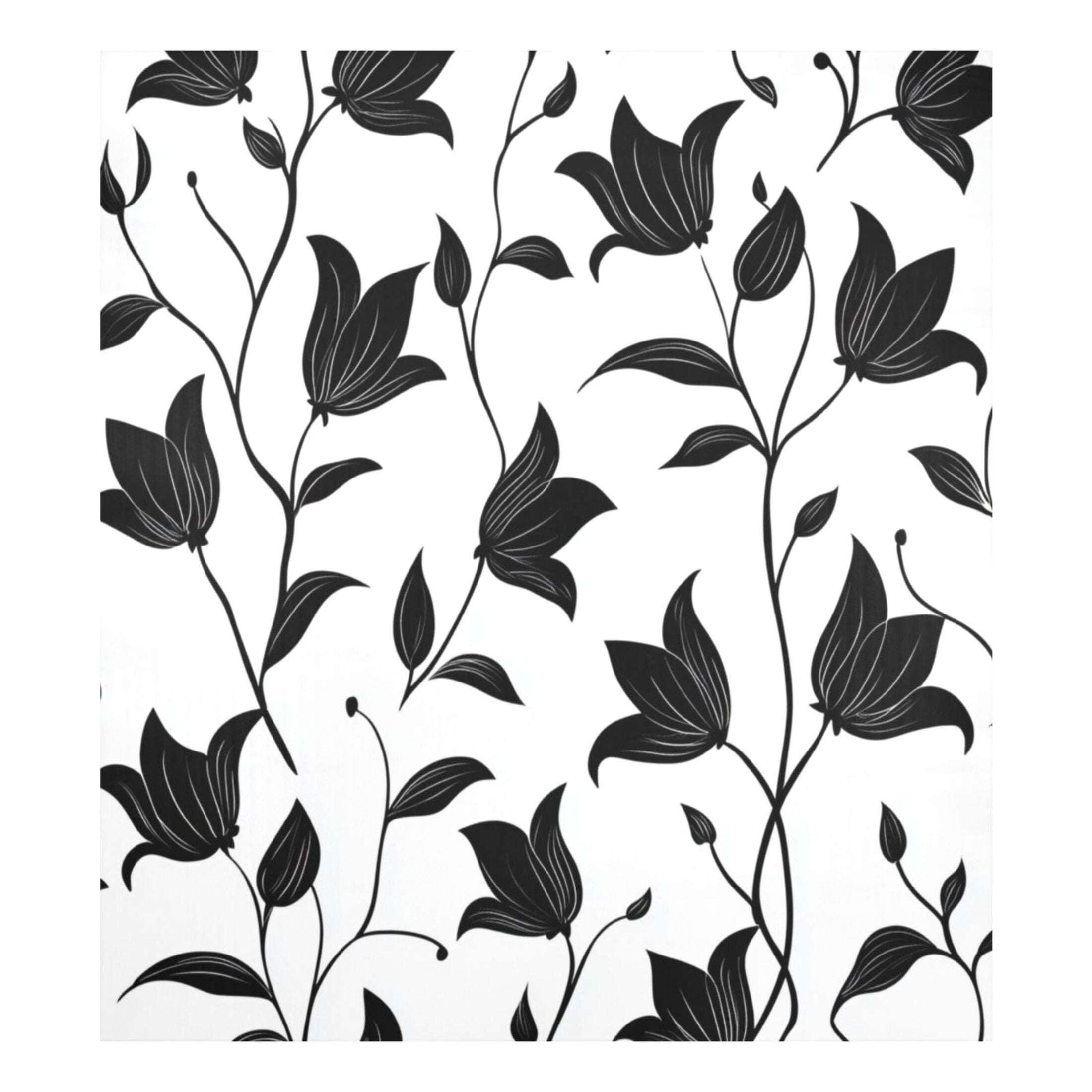 Dishwasher Magnetic Sticker 23x26 Inch Refrigerator Magnetic Sticker Washing Machine Magnetic Sticker Kitchen Panel Magnetic Sticker Home Decor Black Cartoon Flower