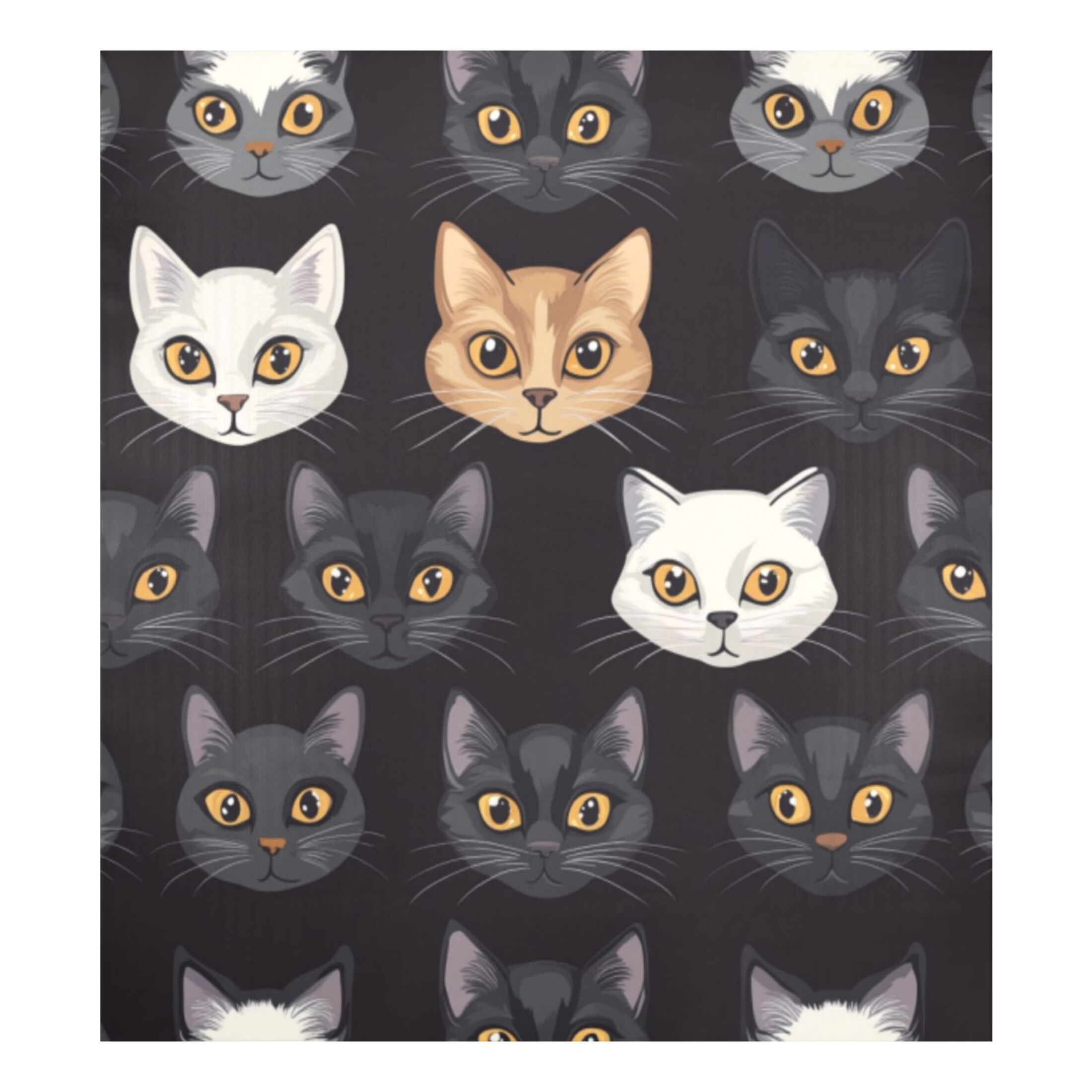 Dishwasher Magnetic Sticker 23x26 Inch Refrigerator Magnetic Sticker Washing Machine Magnetic Sticker Kitchen Panel Magnetic Sticker Home Decor Black Cartoon Cat Face