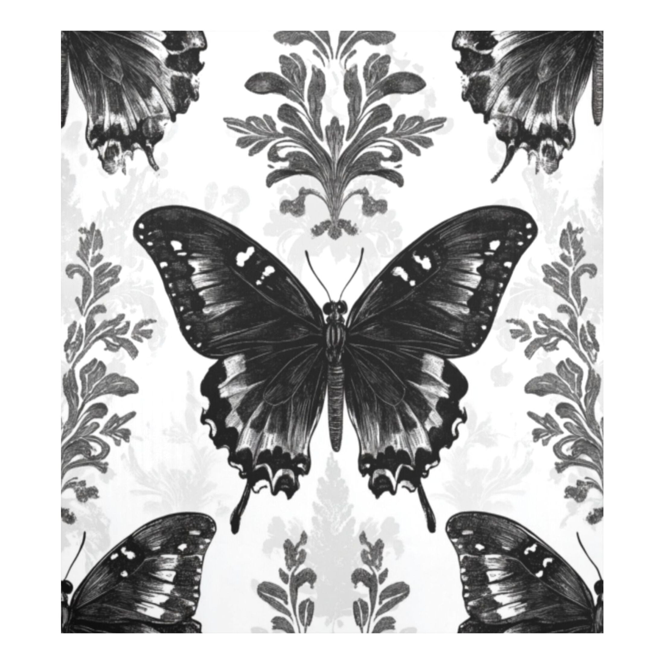 Dishwasher Magnetic Sticker 23x26 Inch Refrigerator Magnetic Sticker Washing Machine Magnetic Sticker Kitchen Panel Magnetic Sticker Home Decor Black Beautiful Butterfly