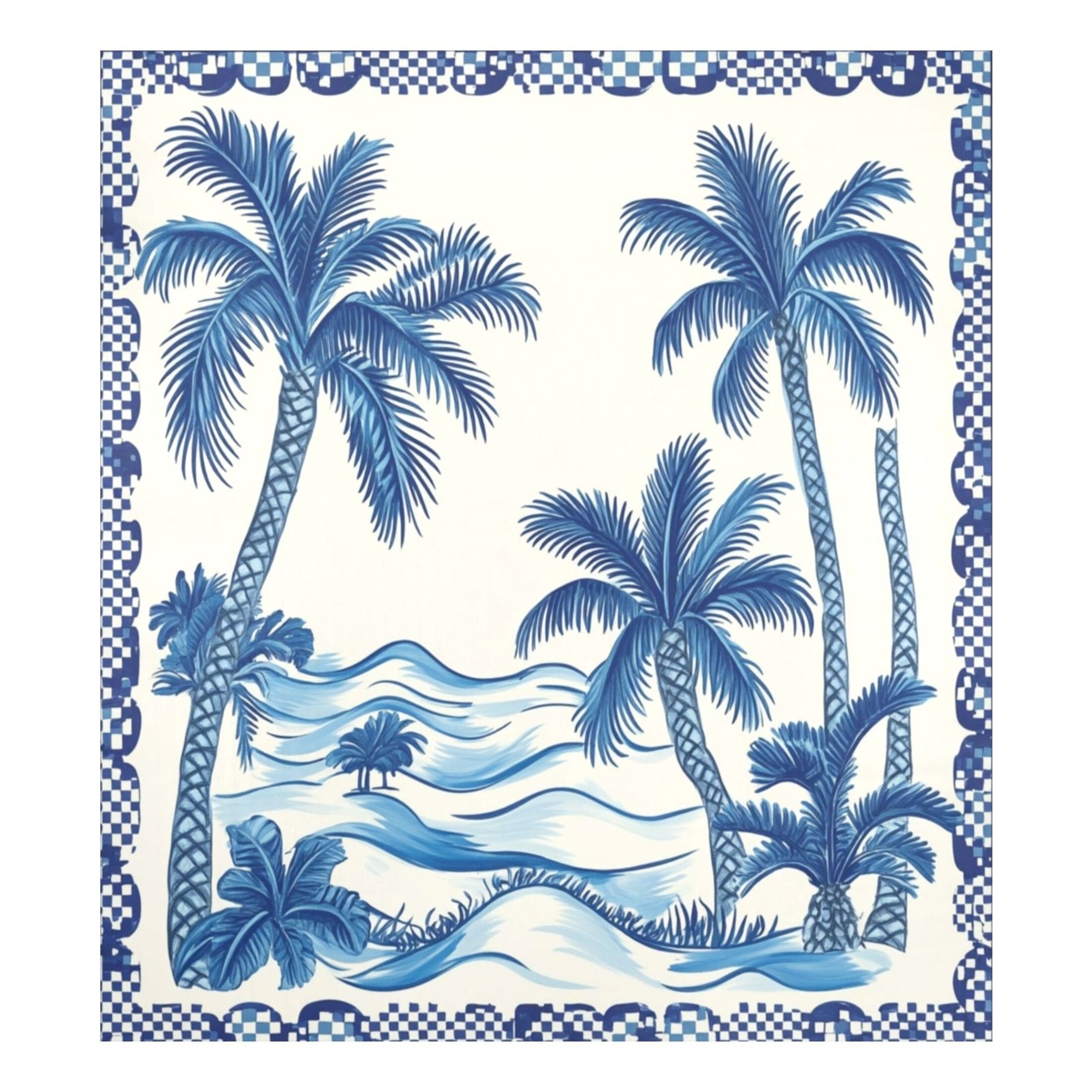 Dishwasher Magnetic Sticker 23x26 Inch Refrigerator Magnetic Sticker Washing Machine Magnetic Sticker Kitchen Panel Magnetic Sticker Home Decor Blue Tree by The Sea