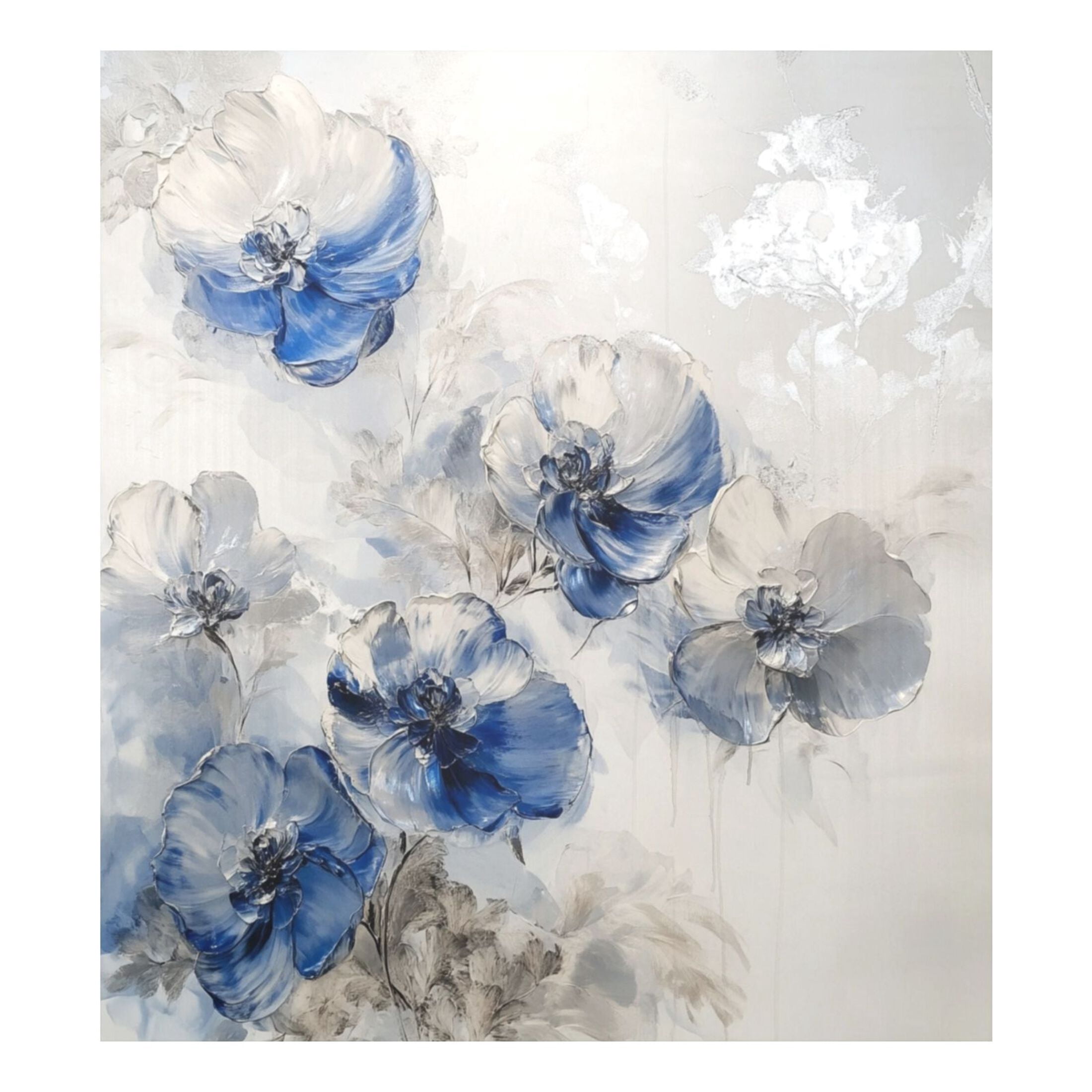 Dishwasher Magnetic Sticker 23x26 Inch Refrigerator Magnetic Sticker Washing Machine Magnetic Sticker Kitchen Panel Magnetic Sticker Home Decor Blue Watercolor Flowers