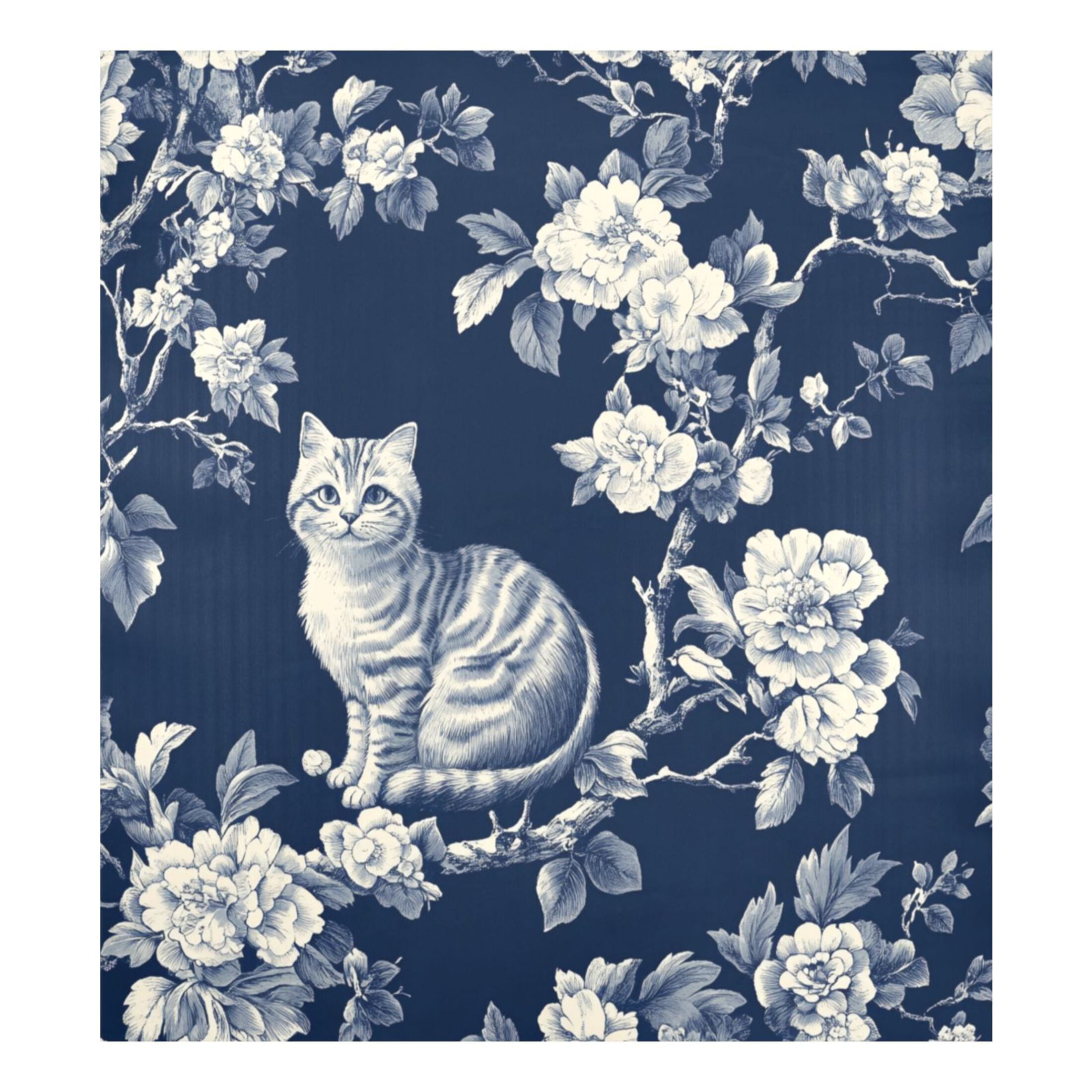 Dishwasher Magnetic Sticker 23x26 Inch Refrigerator Magnetic Sticker Washing Machine Magnetic Sticker Kitchen Panel Magnetic Sticker Home Decor Blue Painting Cat