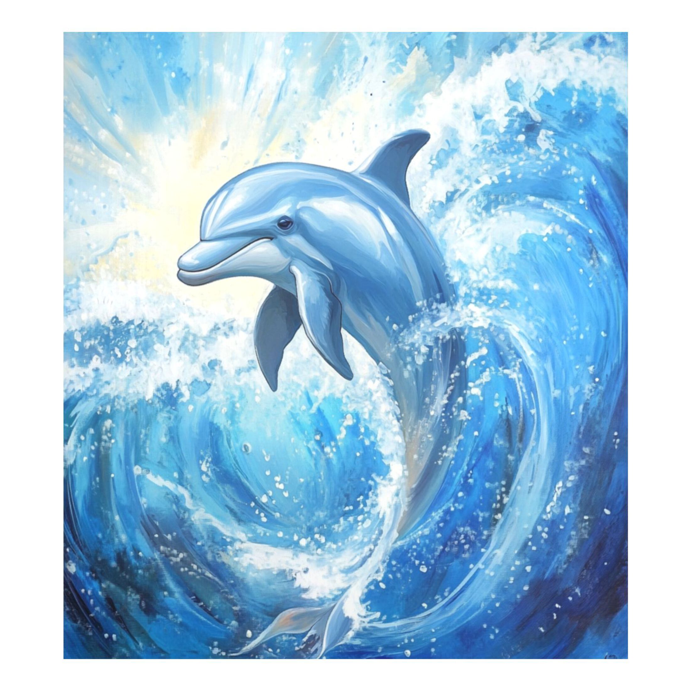 Dishwasher Magnetic Sticker 23x26 Inch Refrigerator Magnetic Sticker Washing Machine Magnetic Sticker Kitchen Panel Magnetic Sticker Home Decor Blue Beautiful Dolphin
