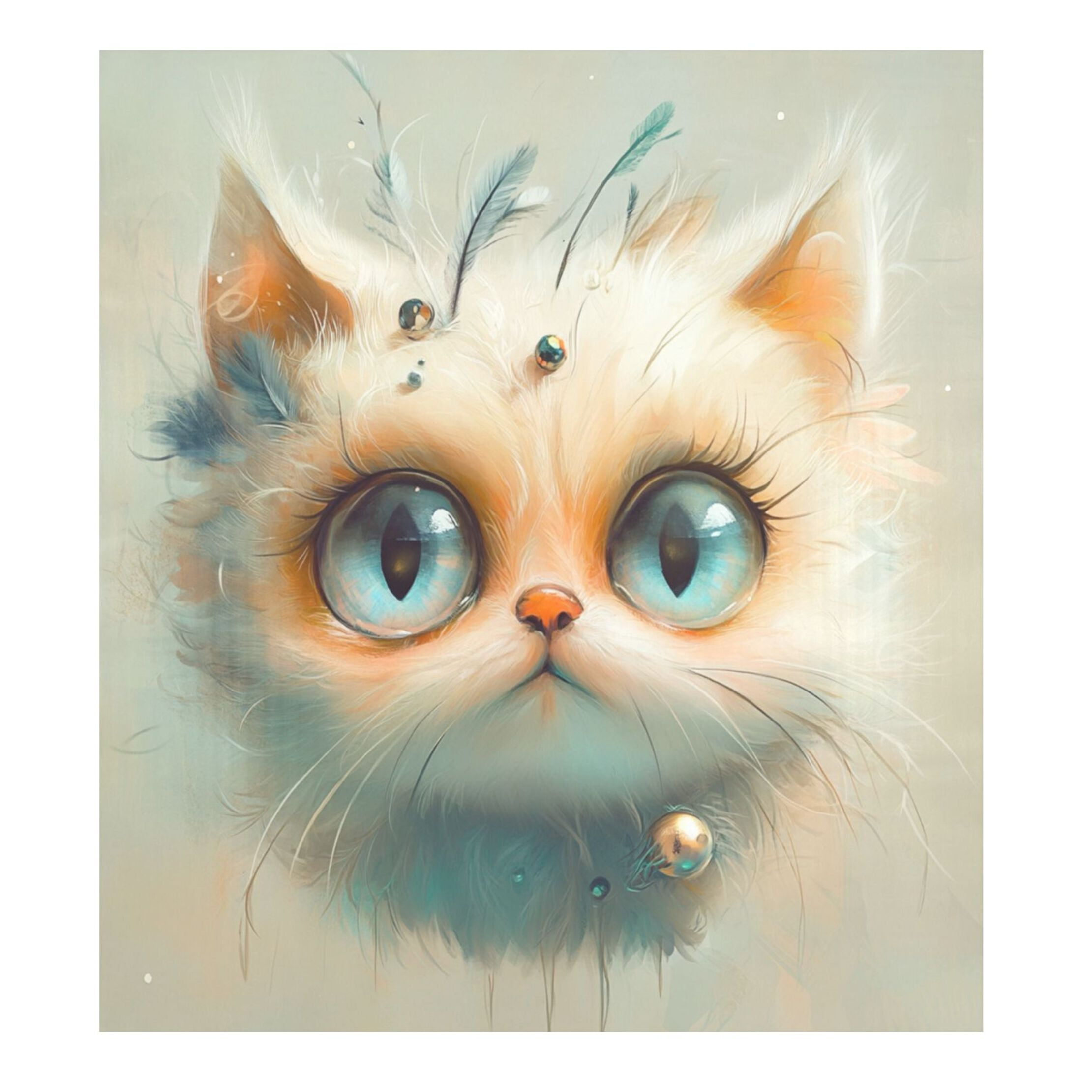 Dishwasher Magnetic Sticker 23x26 Inch Refrigerator Magnetic Sticker Washing Machine Magnetic Sticker Kitchen Panel Magnetic Sticker Home Decor Blue-eyed Cat