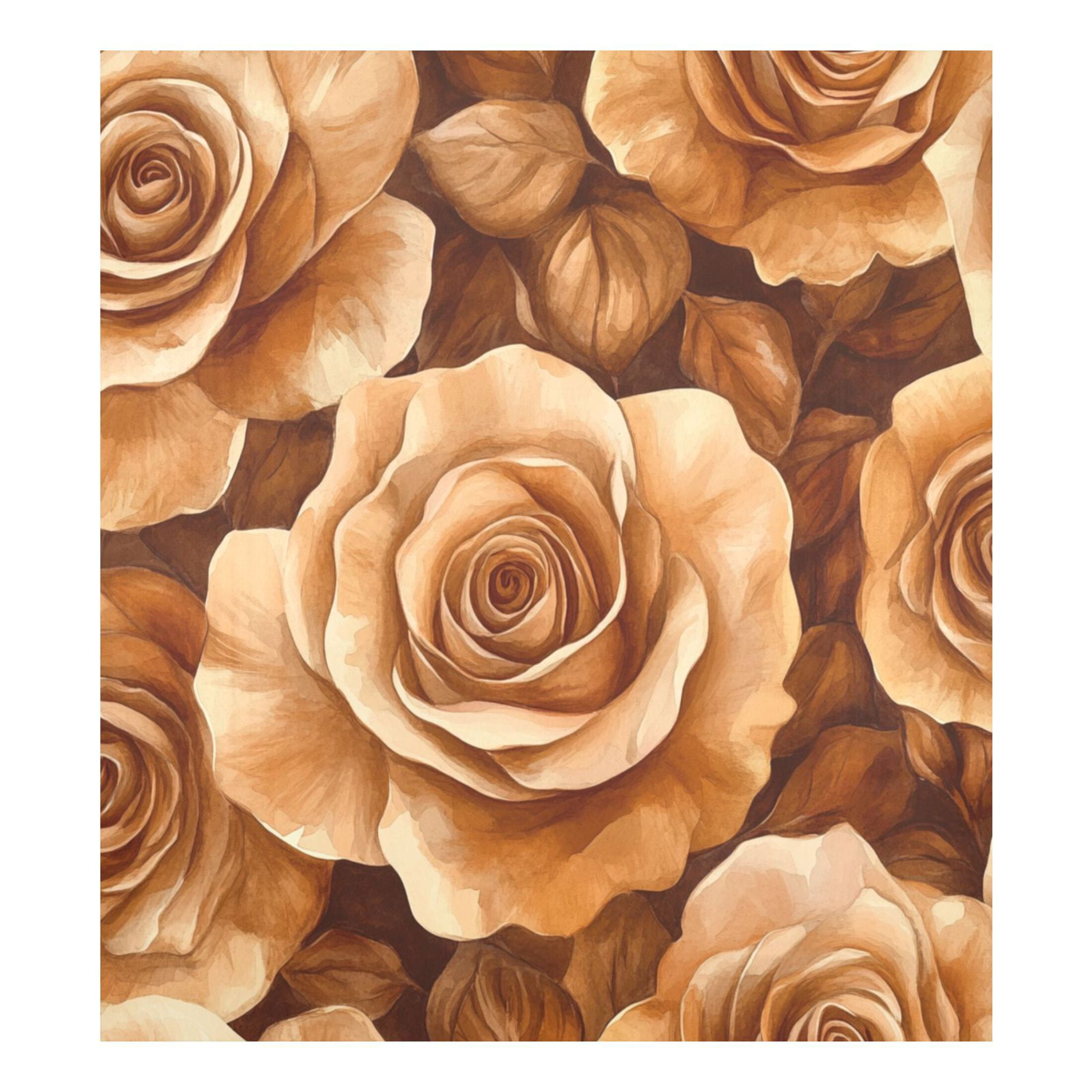 Dishwasher Magnetic Sticker 23x26 Inch Refrigerator Magnetic Sticker Washing Machine Magnetic Sticker Kitchen Panel Magnetic Sticker Home Decor Brown Roses Seamless