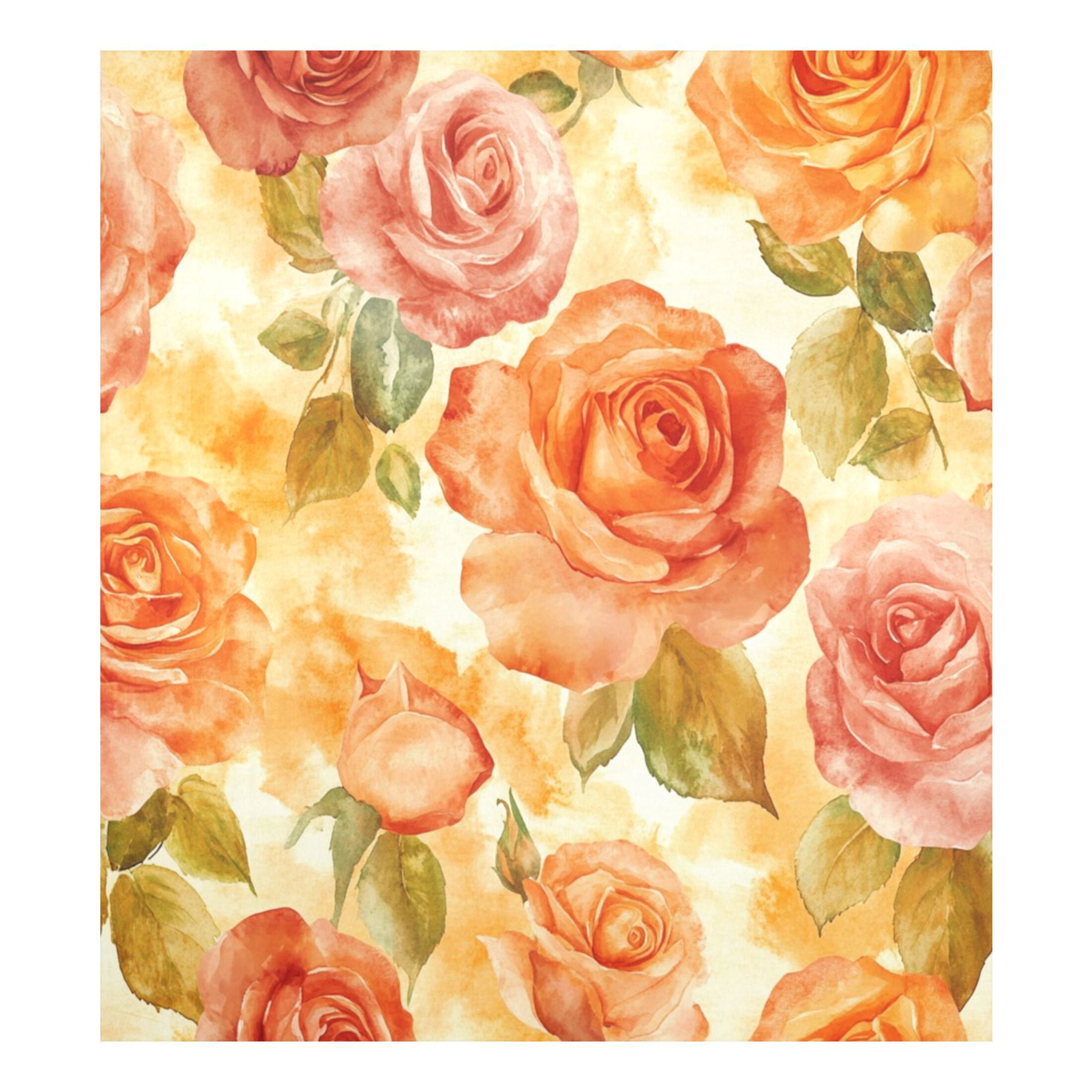 Dishwasher Magnetic Sticker 23x26 Inch Refrigerator Magnetic Sticker Washing Machine Magnetic Sticker Kitchen Panel Magnetic Sticker Home Decor Cartoon Orange Roses Seamless