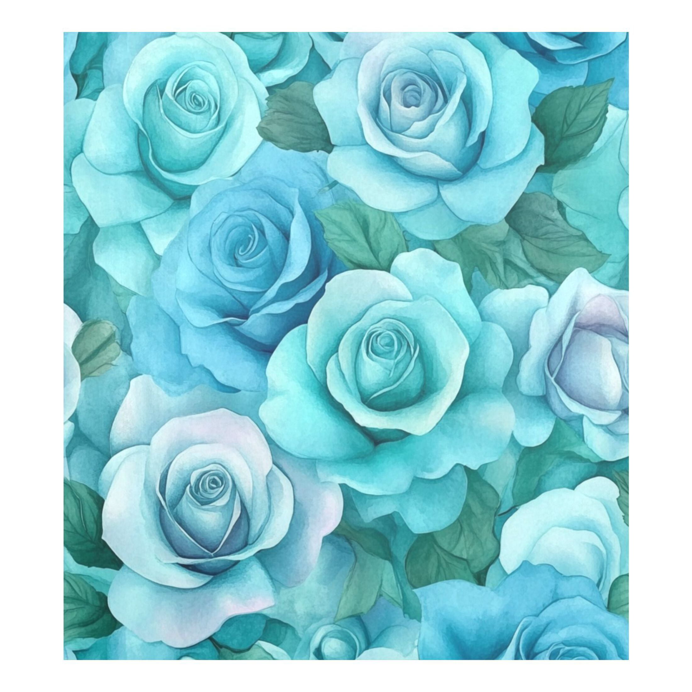 Dishwasher Magnetic Sticker 23x26 Inch Refrigerator Magnetic Sticker Washing Machine Magnetic Sticker Kitchen Panel Magnetic Sticker Home Decor Cartoon Turquoise Roses