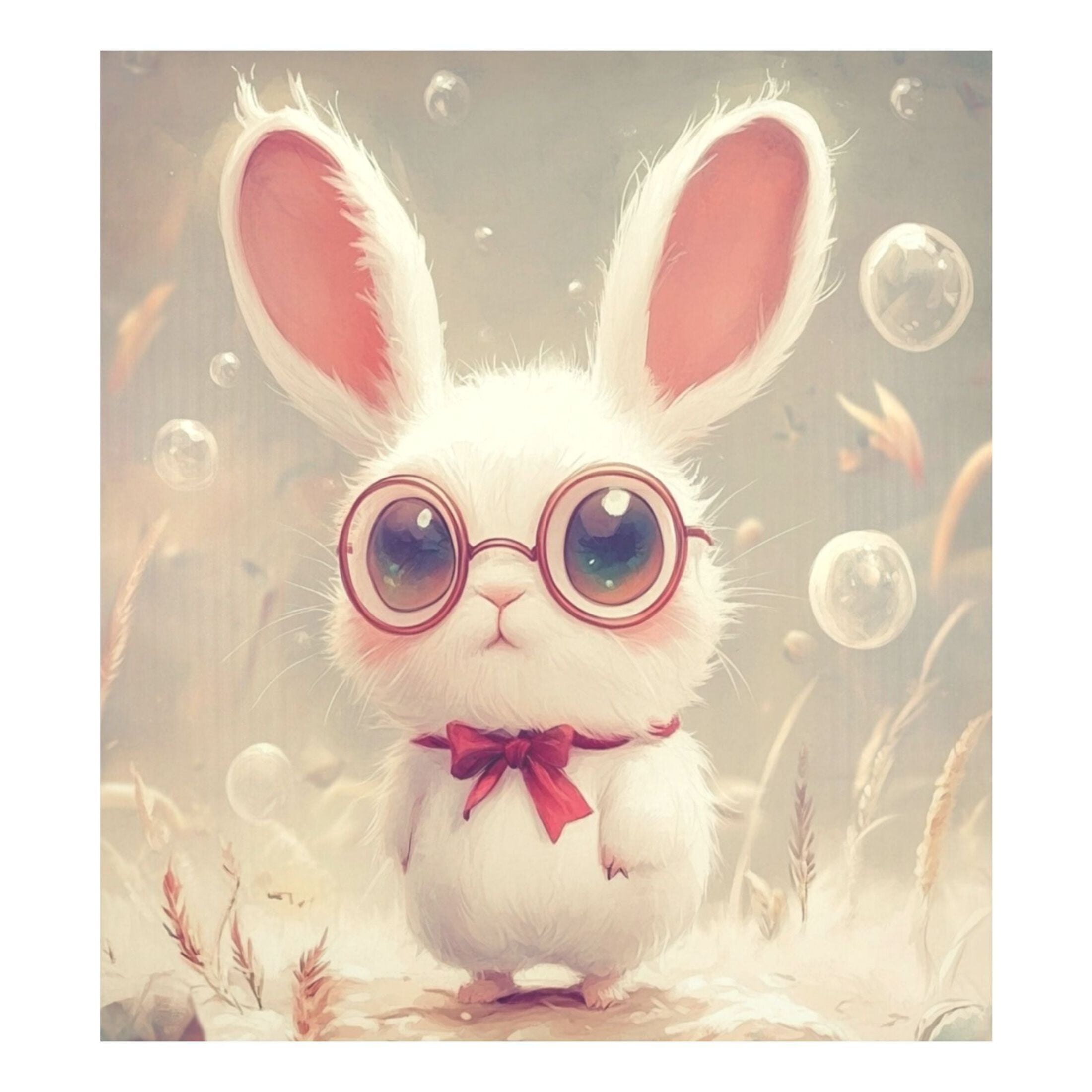 Dishwasher Magnetic Sticker 23x26 Inch Refrigerator Magnetic Sticker Washing Machine Magnetic Sticker Kitchen Panel Magnetic Sticker Home Decor Cartoon Rabbit with Glasses
