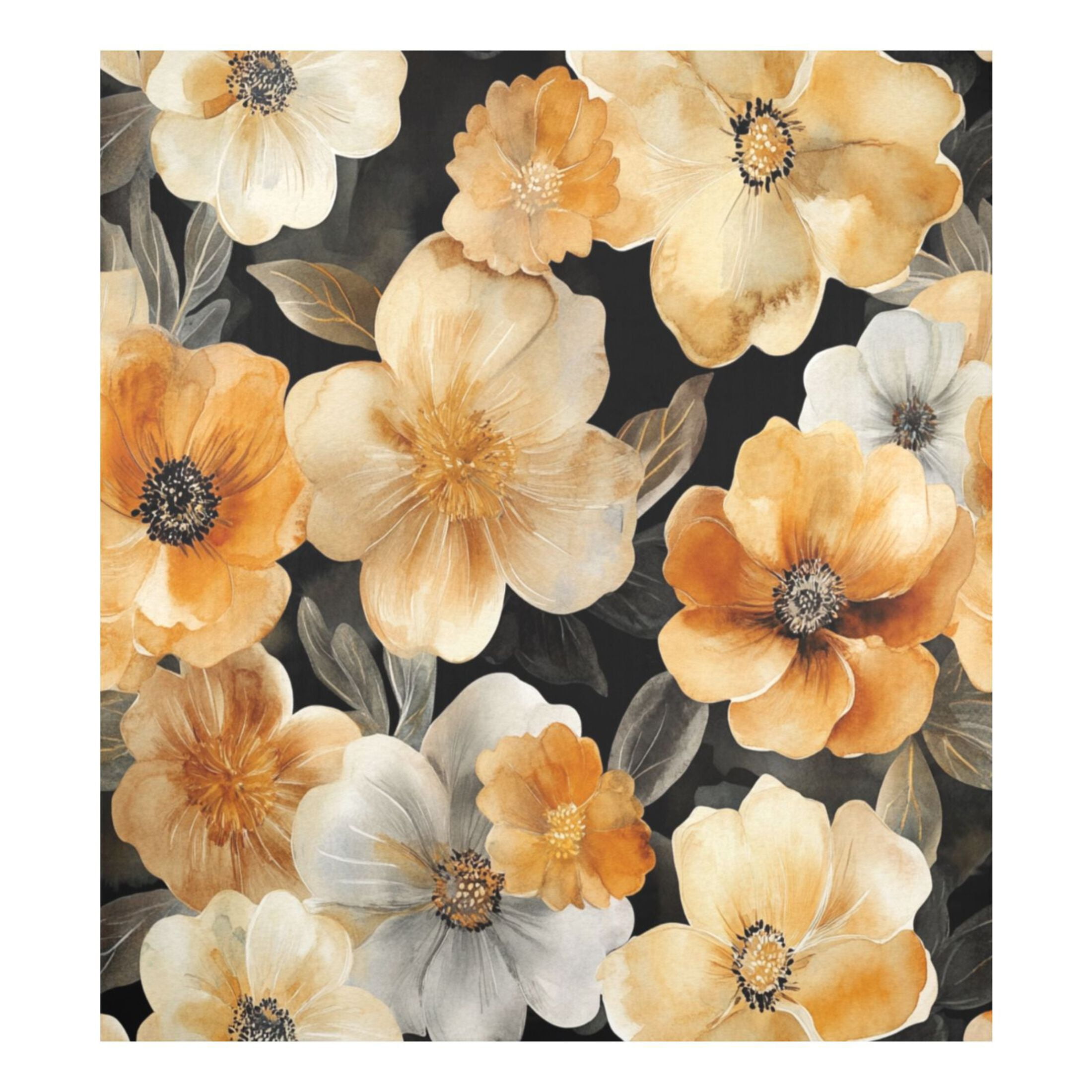 Dishwasher Magnetic Sticker 23x26 Inch Refrigerator Magnetic Sticker Washing Machine Magnetic Sticker Kitchen Panel Magnetic Sticker Home Decor Cartoon Gold Flowers Seamless