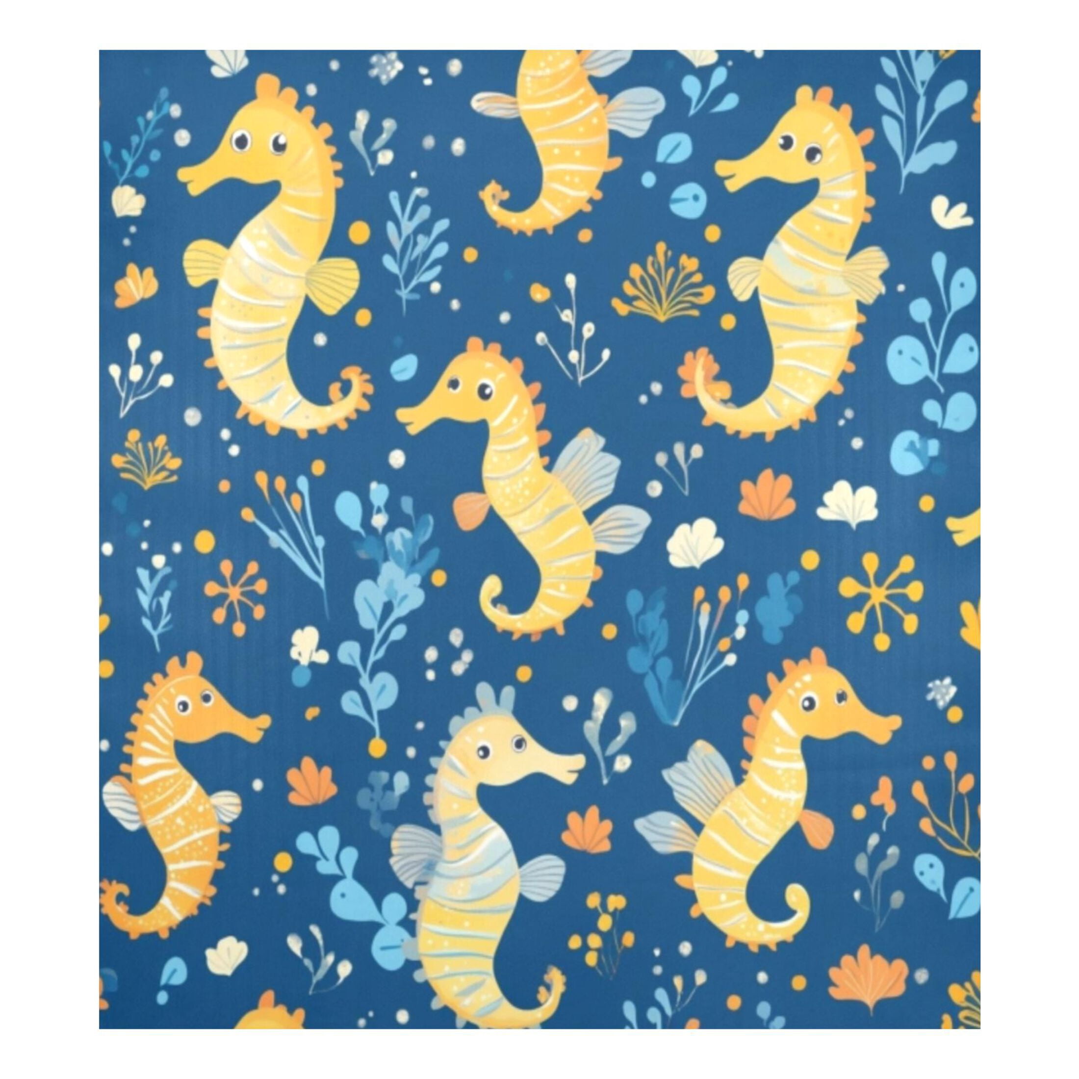 Dishwasher Magnetic Sticker 23x26 Inch Refrigerator Magnetic Sticker Washing Machine Magnetic Sticker Kitchen Panel Magnetic Sticker Home Decor Cartoon Yellow Seahorse