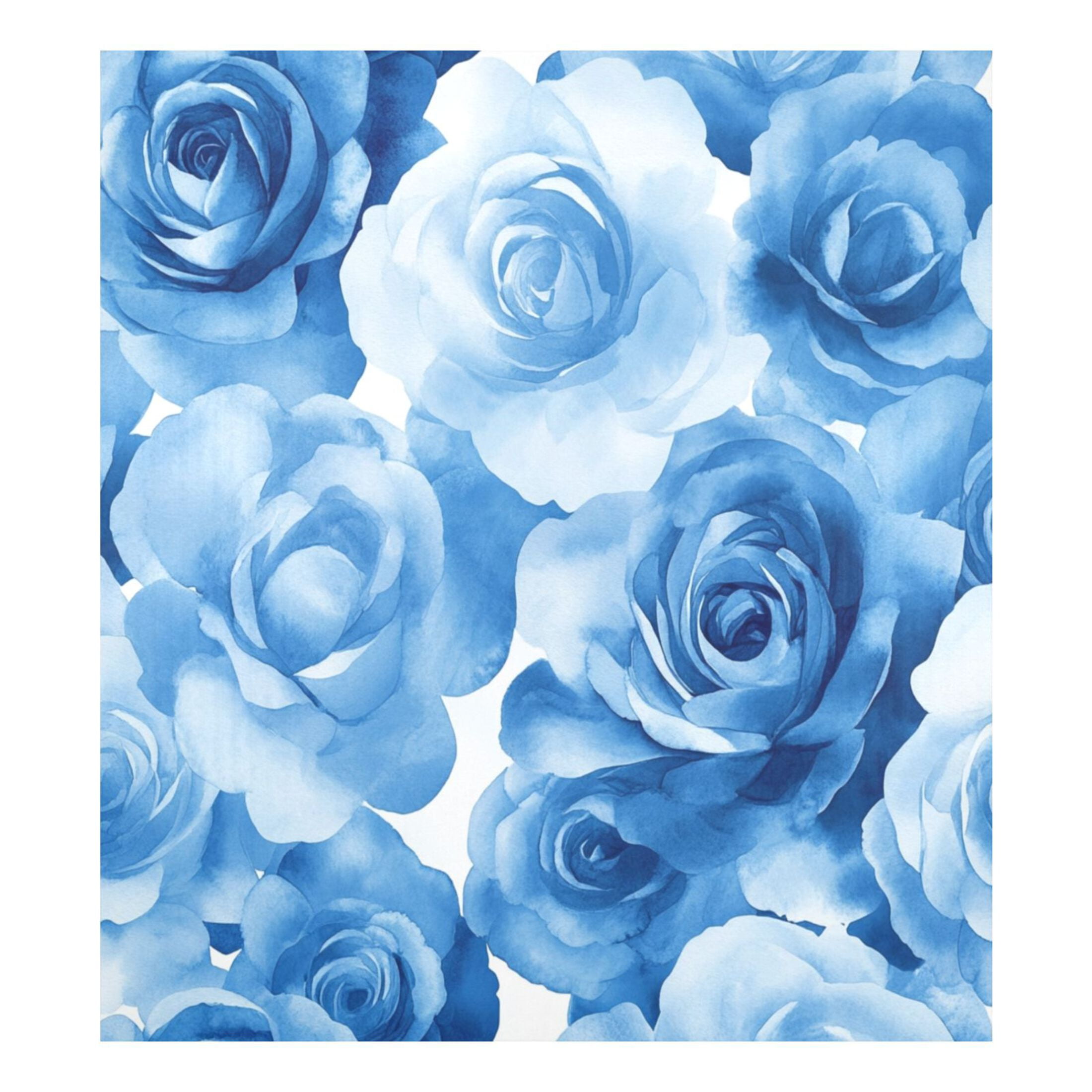 Dishwasher Magnetic Sticker 23x26 Inch Refrigerator Magnetic Sticker Washing Machine Magnetic Sticker Kitchen Panel Magnetic Sticker Home Decor Cartoon Blue Roses Seamless