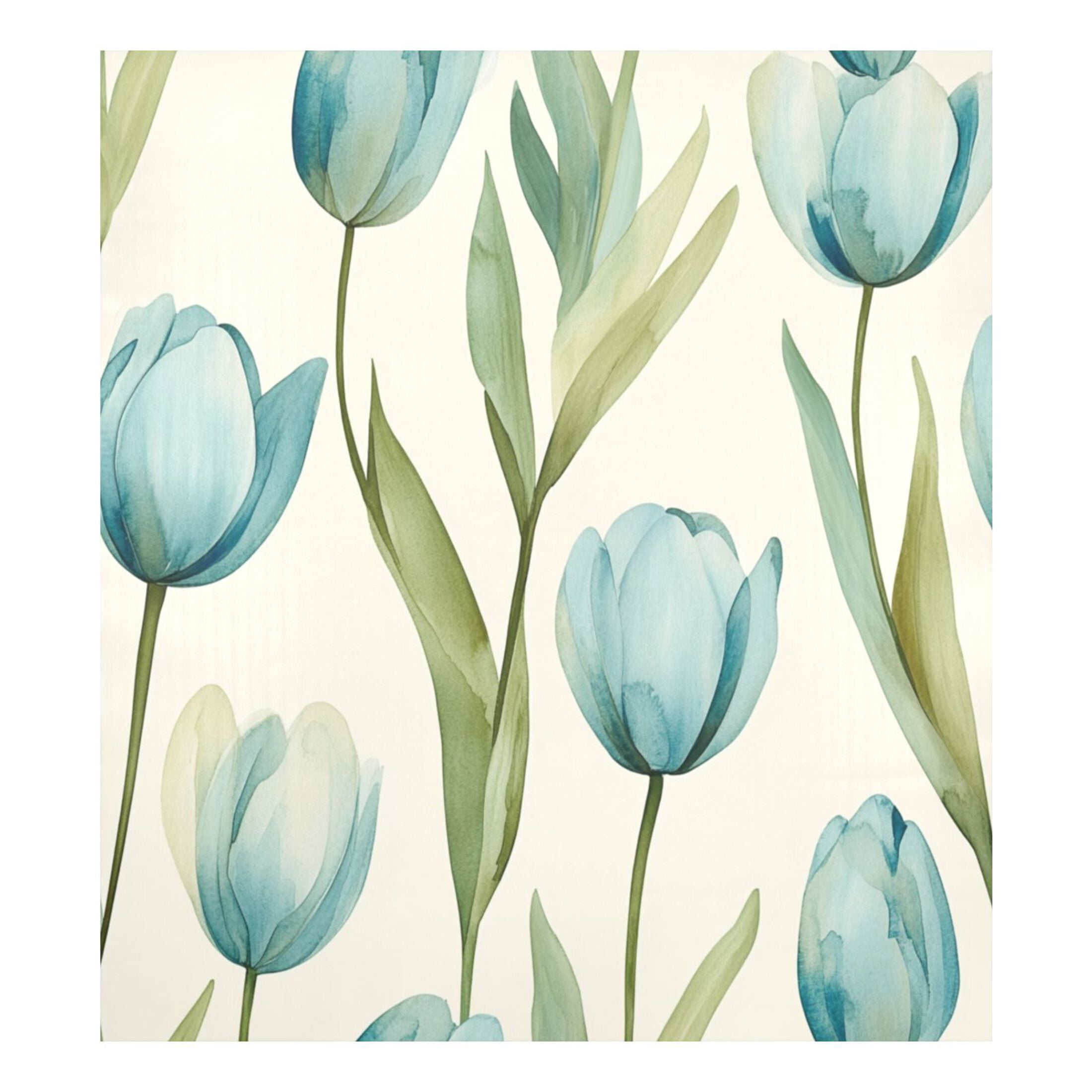 Dishwasher Magnetic Sticker 23x26 Inch Refrigerator Magnetic Sticker Washing Machine Magnetic Sticker Kitchen Panel Magnetic Sticker Home Decor Cartoon Blue Tulip