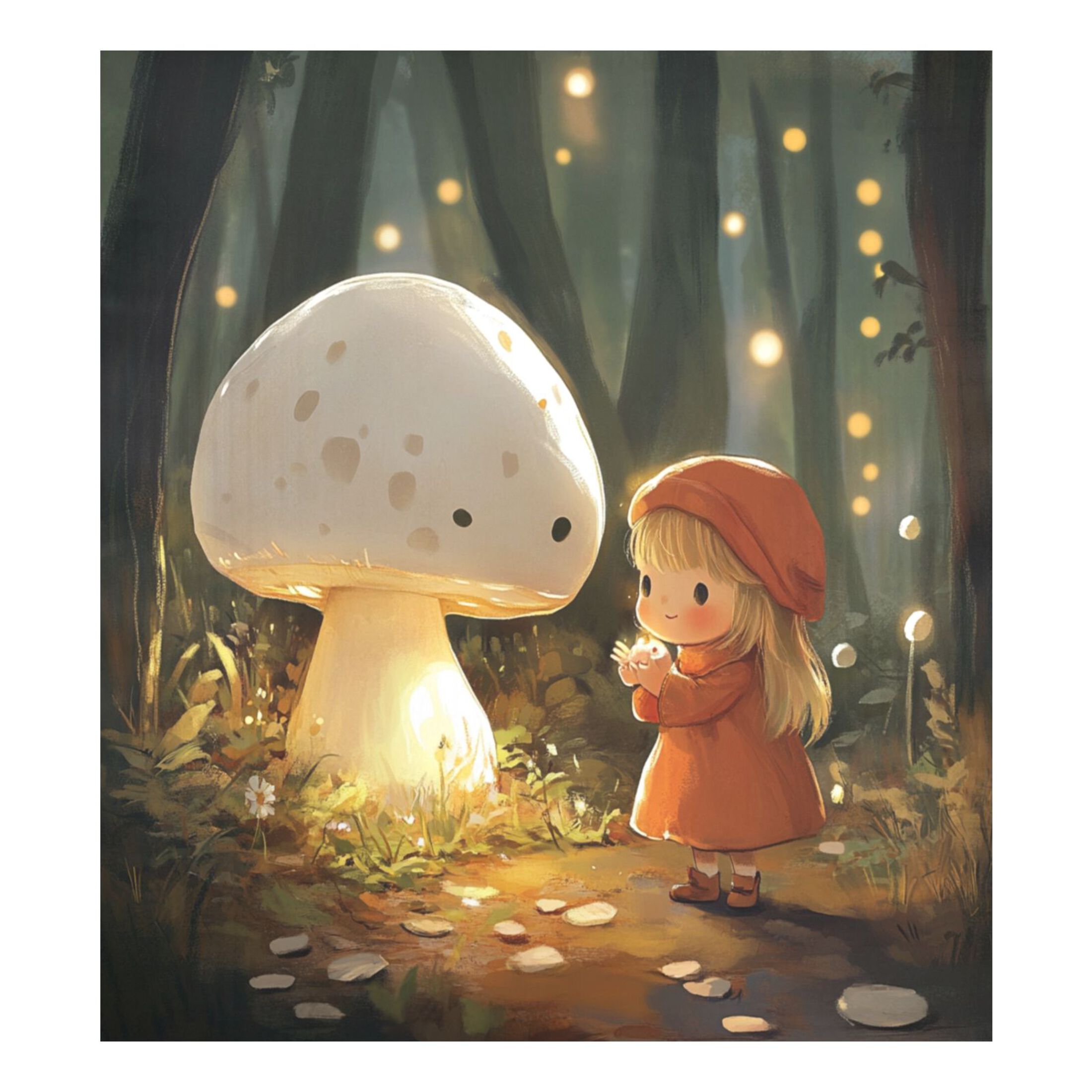 Dishwasher Magnetic Sticker 23x26 Inch Refrigerator Magnetic Sticker Washing Machine Magnetic Sticker Kitchen Panel Magnetic Sticker Home Decor Cartoon Beautiful White Mushrooms