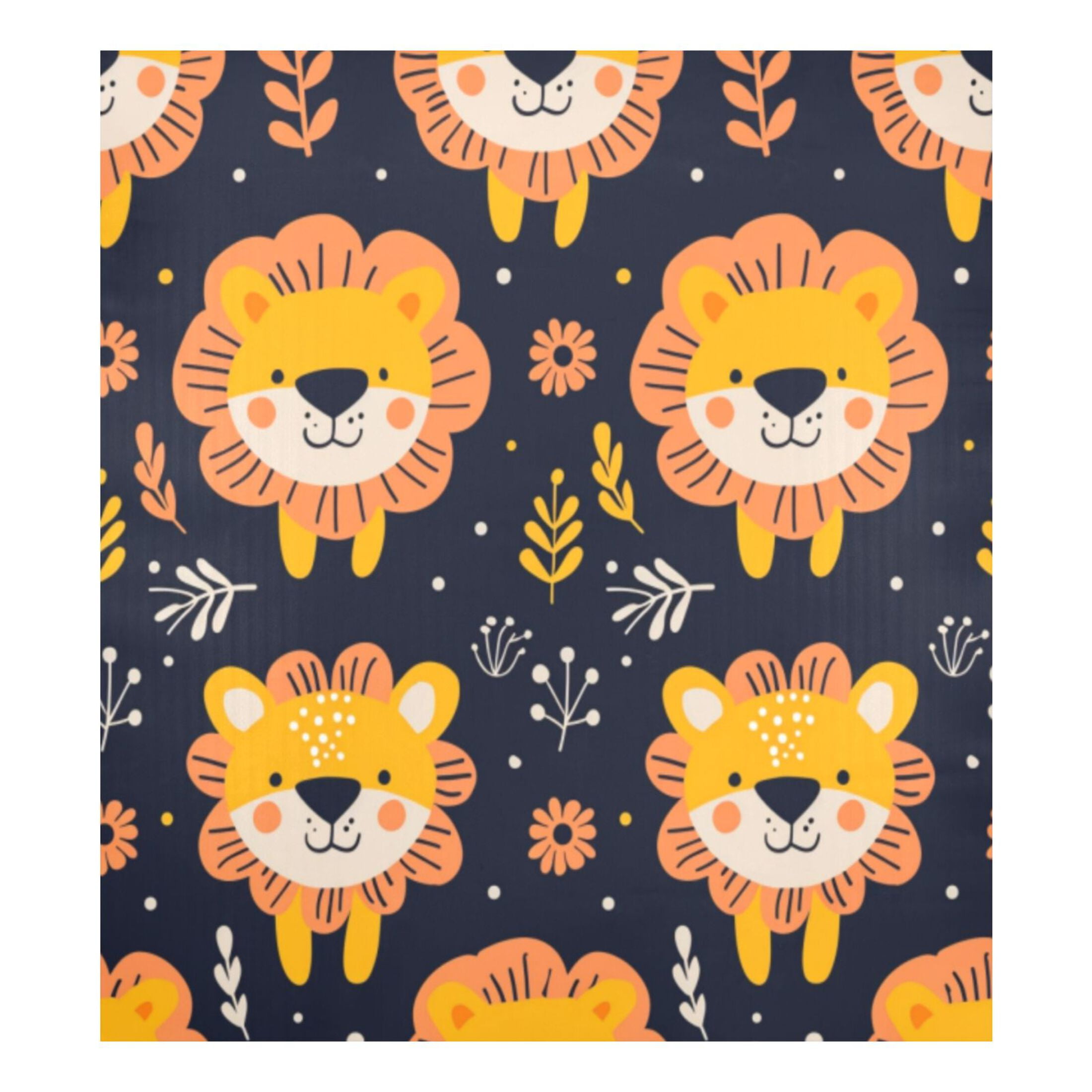 Dishwasher Magnetic Sticker 23x26 Inch Refrigerator Magnetic Sticker Washing Machine Magnetic Sticker Kitchen Panel Magnetic Sticker Home Decor Cartoon Yellow Lion