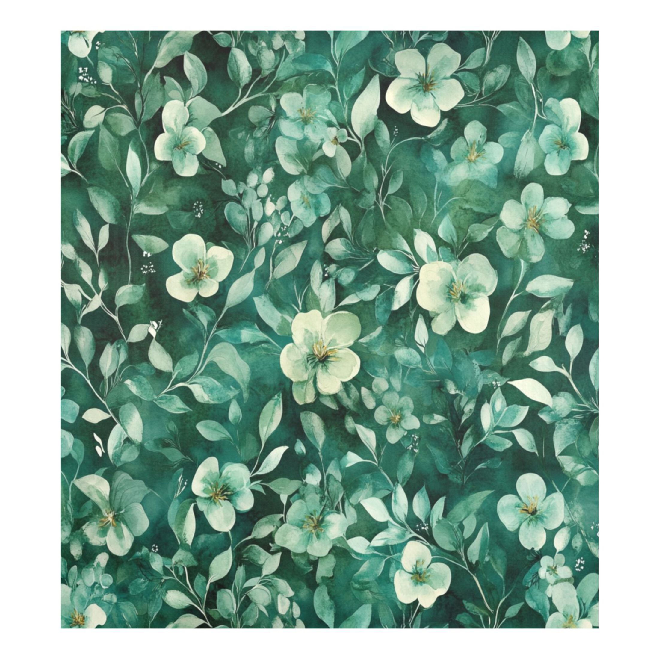 Dishwasher Magnetic Sticker 23x26 Inch Refrigerator Magnetic Sticker Washing Machine Magnetic Sticker Kitchen Panel Magnetic Sticker Home Decor Cartoon Green Flowers Seamless