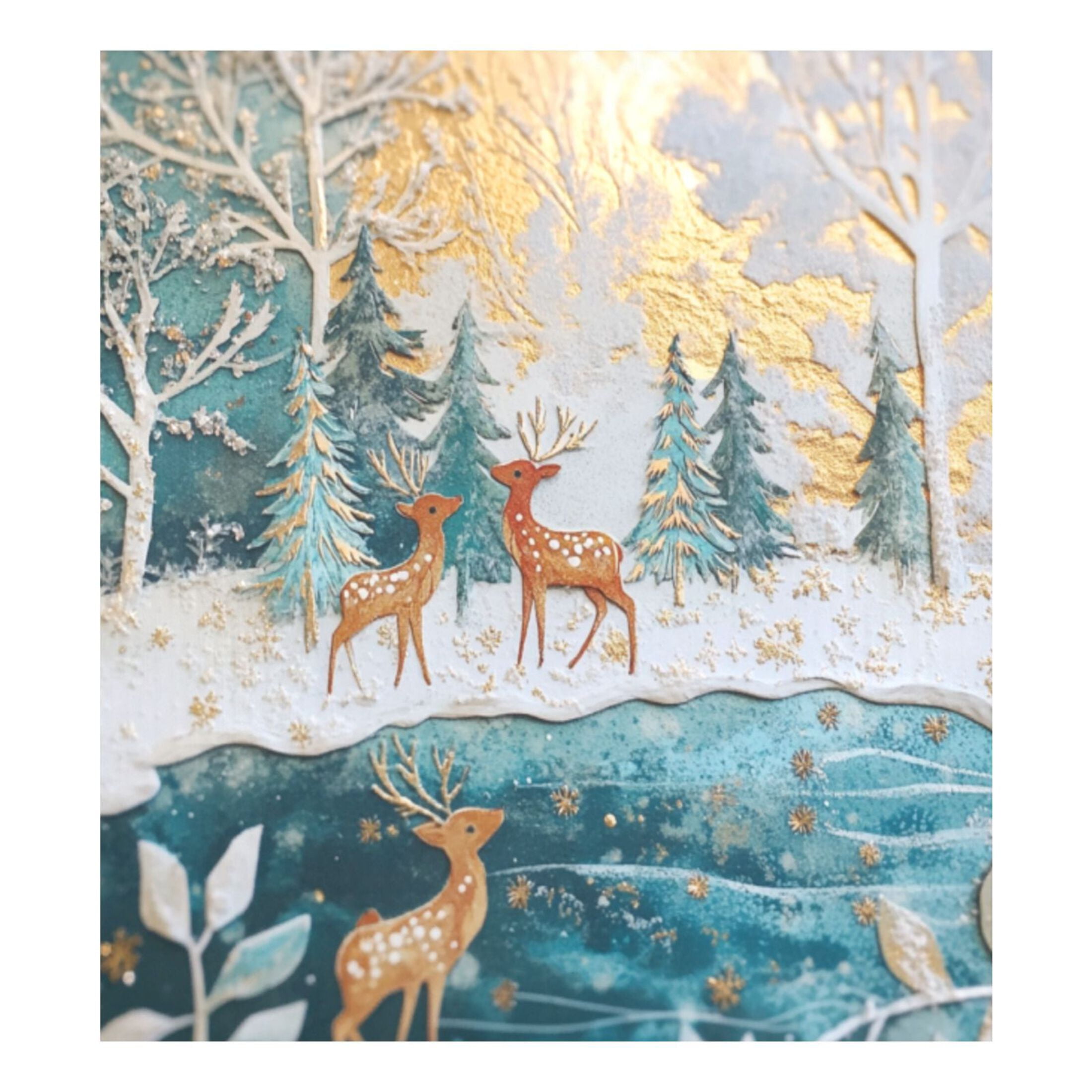 Dishwasher Magnetic Sticker 23x26 Inch Refrigerator Magnetic Sticker Washing Machine Magnetic Sticker Kitchen Panel Magnetic Sticker Home Decor Christmas Deer in The Snow