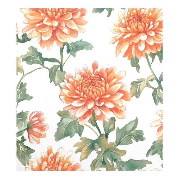 Dishwasher Magnetic Sticker 23x26 Inch Refrigerator Magnetic Sticker Washing Machine Magnetic Sticker Kitchen Panel Magnetic Sticker Home Decor Chrysanthemums Orange