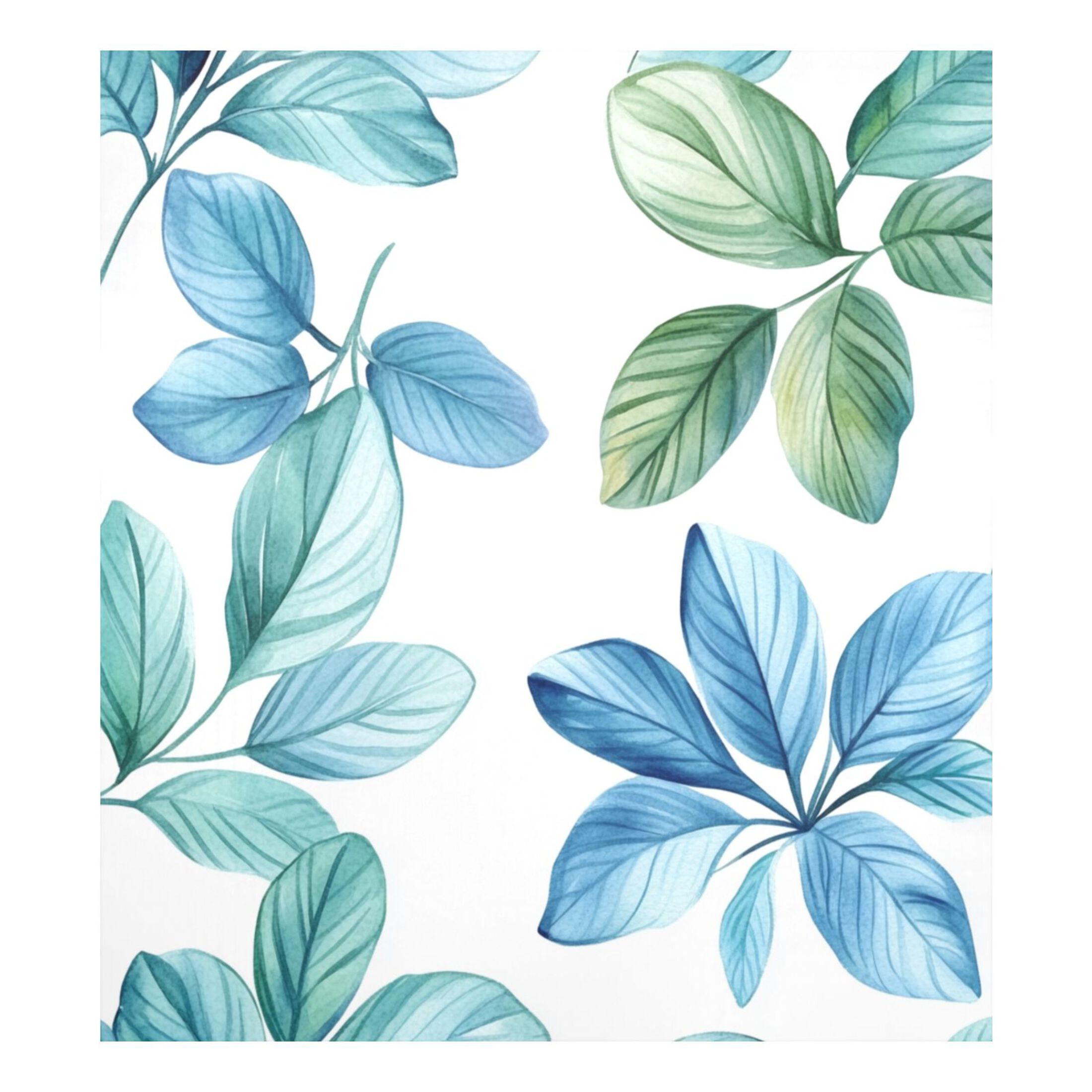 Dishwasher Magnetic Sticker 23x26 Inch Refrigerator Magnetic Sticker Washing Machine Magnetic Sticker Kitchen Panel Magnetic Sticker Home Decor Colorful Blue Leaf
