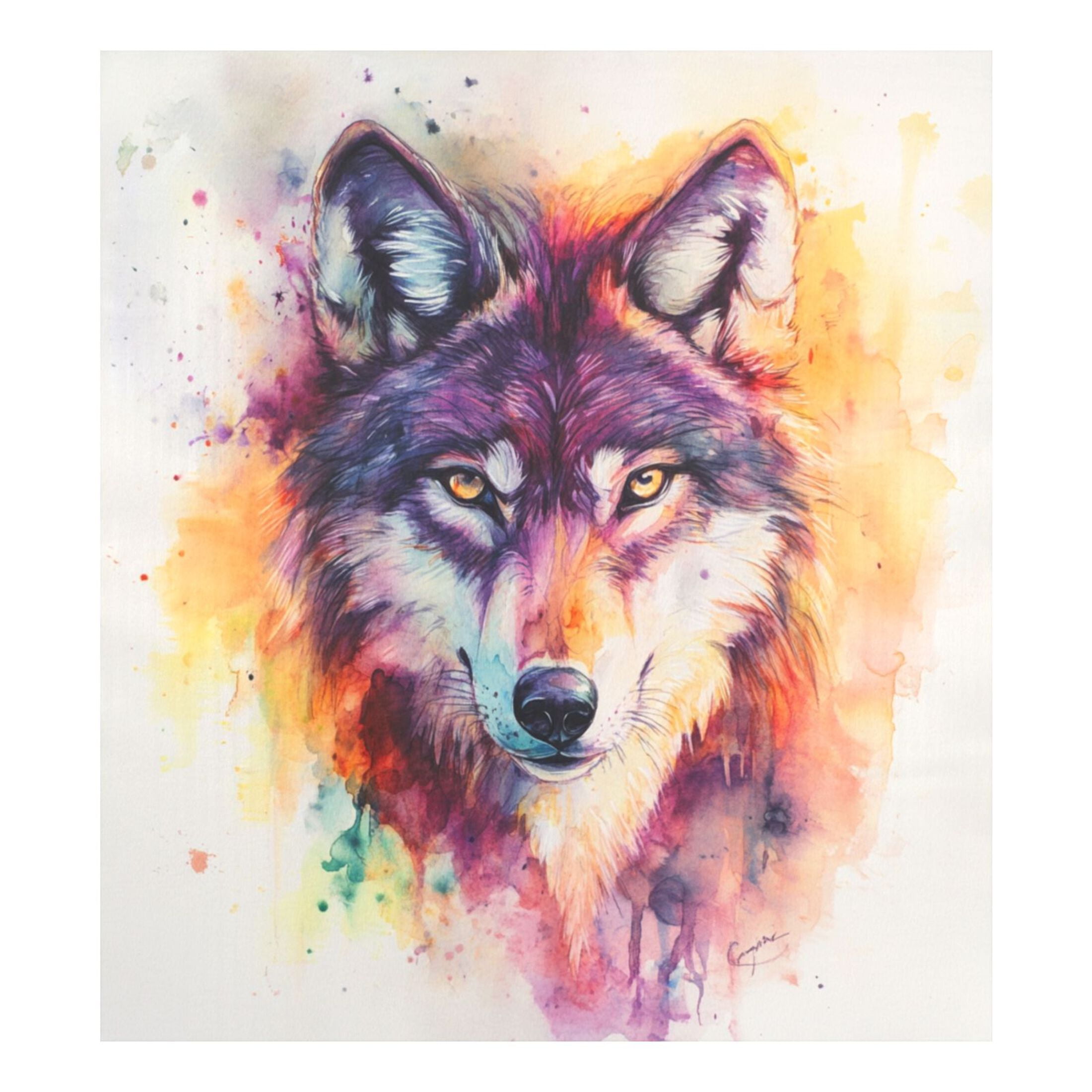Dishwasher Magnetic Sticker 23x26 Inch Refrigerator Magnetic Sticker Washing Machine Magnetic Sticker Kitchen Panel Magnetic Sticker Home Decor Color Watercolor Wolf