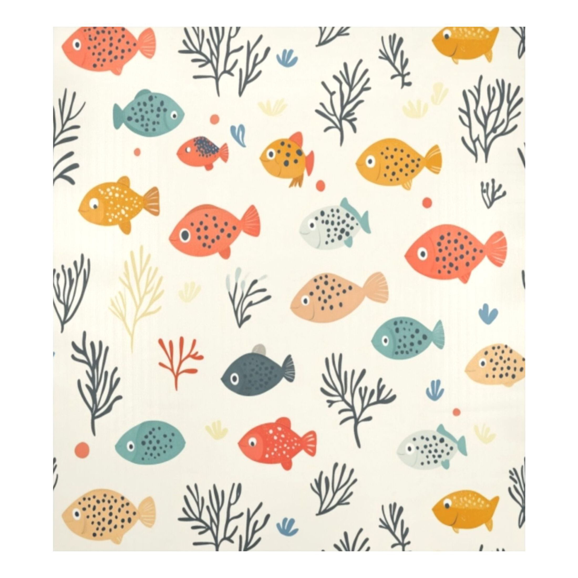 Dishwasher Magnetic Sticker 23x26 Inch Refrigerator Magnetic Sticker Washing Machine Magnetic Sticker Kitchen Panel Magnetic Sticker Home Decor Colorful Cute Little Fish Seamless