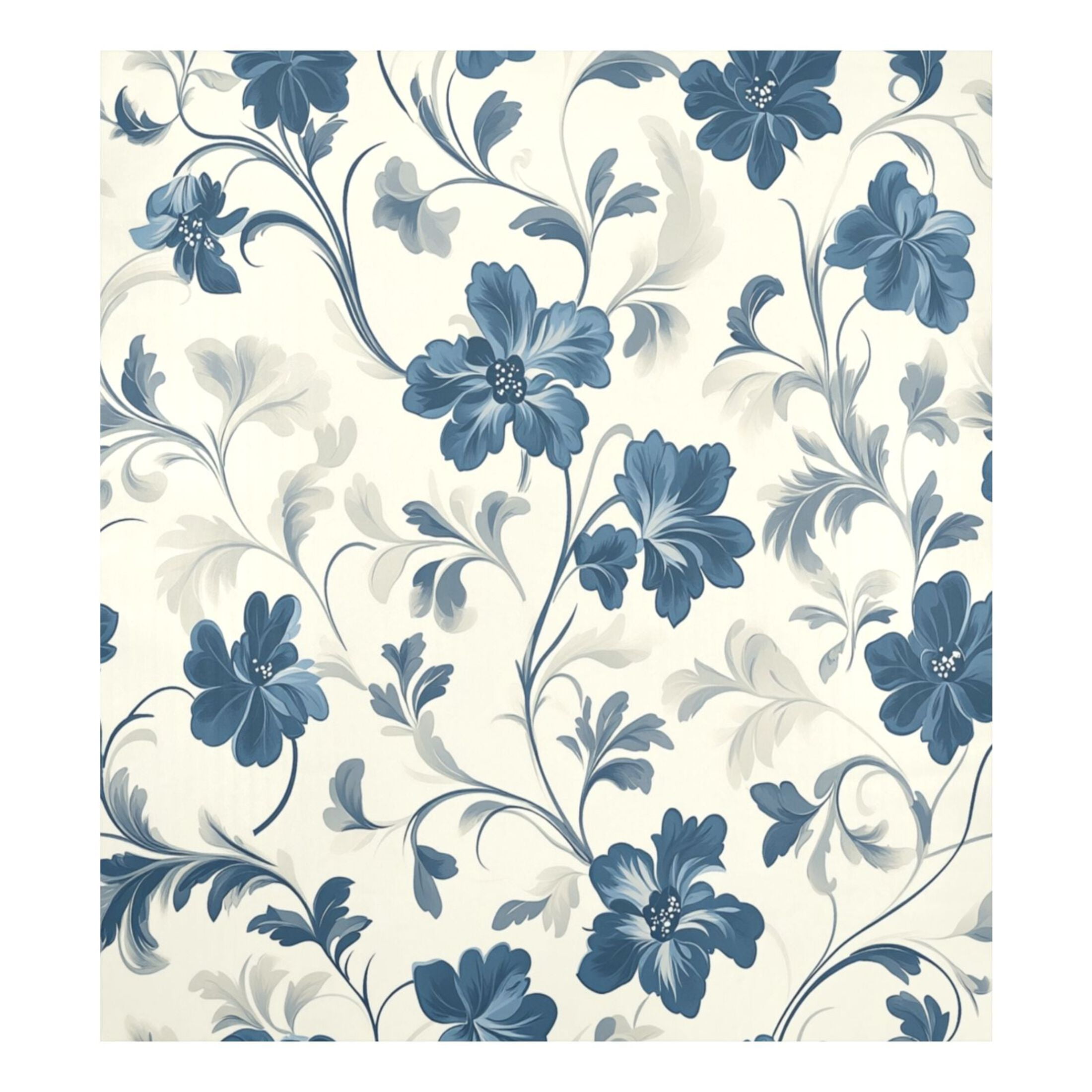 Dishwasher Magnetic Sticker 23x26 Inch Refrigerator Magnetic Sticker Washing Machine Magnetic Sticker Kitchen Panel Magnetic Sticker Home Decor Cool Cartoon Blue Flowers