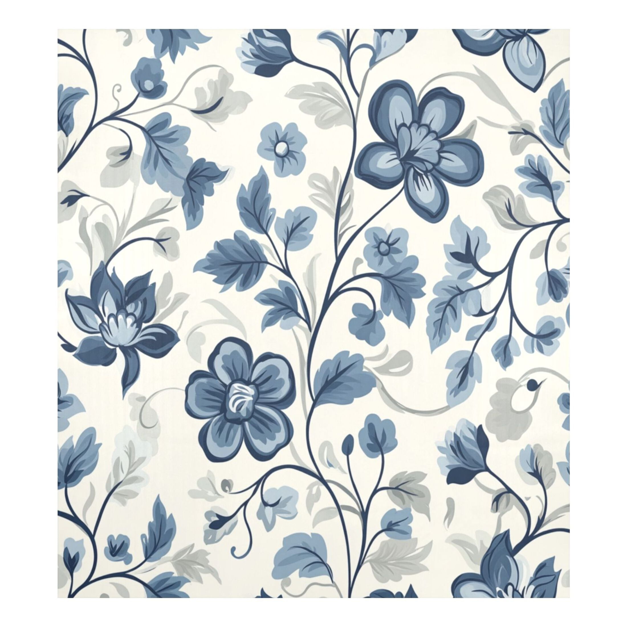 Dishwasher Magnetic Sticker 23x26 Inch Refrigerator Magnetic Sticker Washing Machine Magnetic Sticker Kitchen Panel Magnetic Sticker Home Decor Cool Blue Flowers