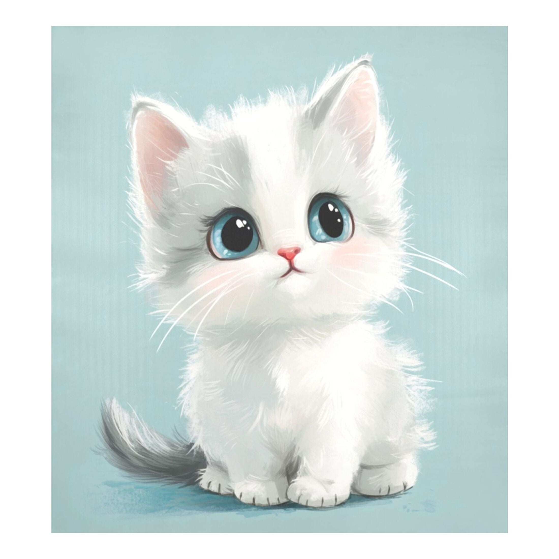 Dishwasher Magnetic Sticker 23x26 Inch Refrigerator Magnetic Sticker Washing Machine Magnetic Sticker Kitchen Panel Magnetic Sticker Home Decor Cute Cat with Blue Eyes