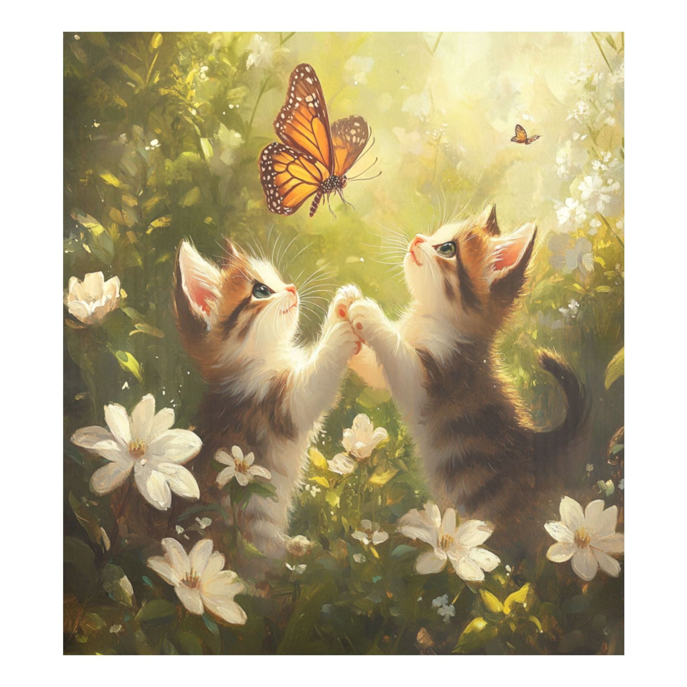 Dishwasher Magnetic Sticker 23x26 Inch Refrigerator Magnetic Sticker Washing Machine Magnetic Sticker Kitchen Panel Magnetic Sticker Home Decor Cute Cats and Butterflies