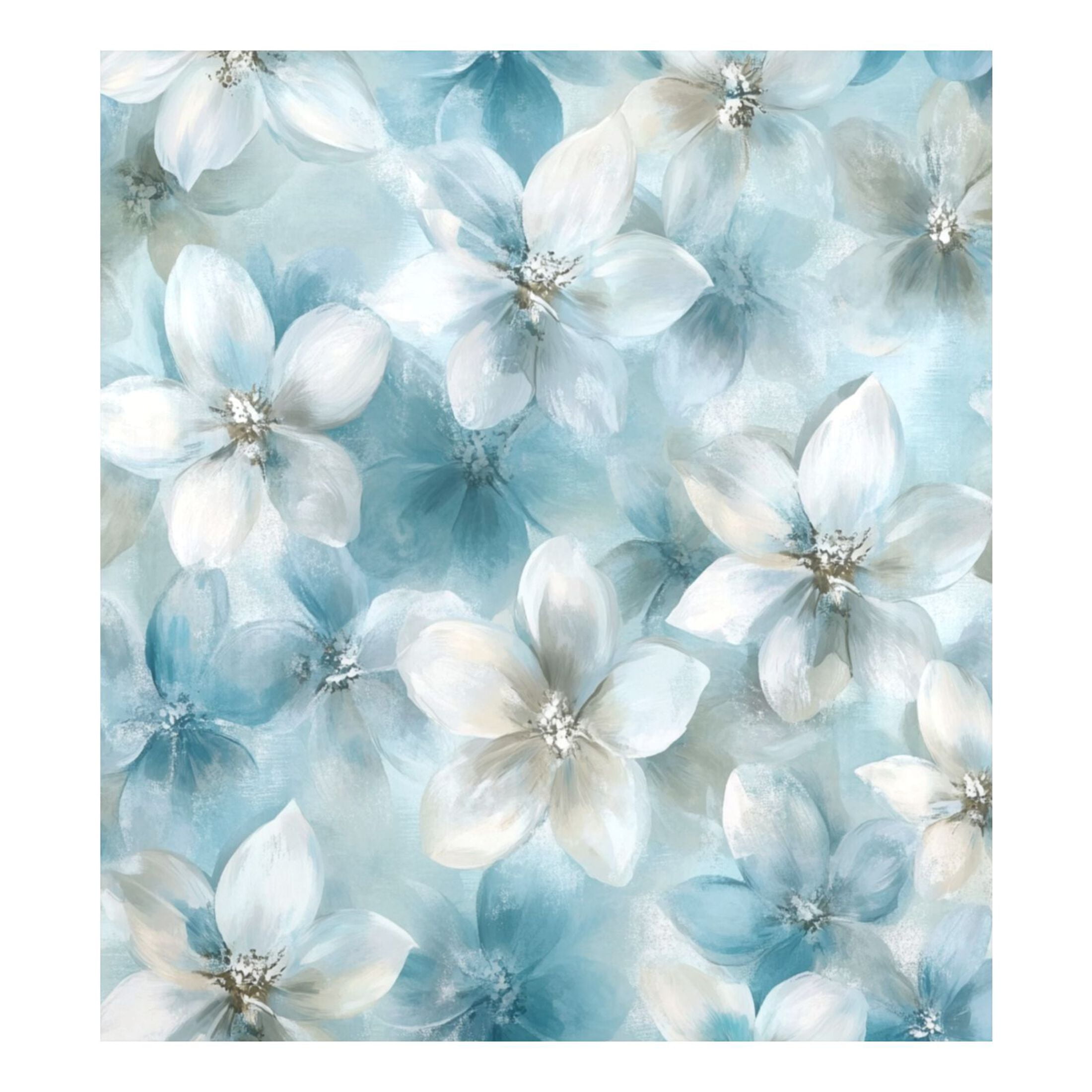 Dishwasher Magnetic Sticker 23x26 Inch Refrigerator Magnetic Sticker Washing Machine Magnetic Sticker Kitchen Panel Magnetic Sticker Home Decor Cute Blue Flowers