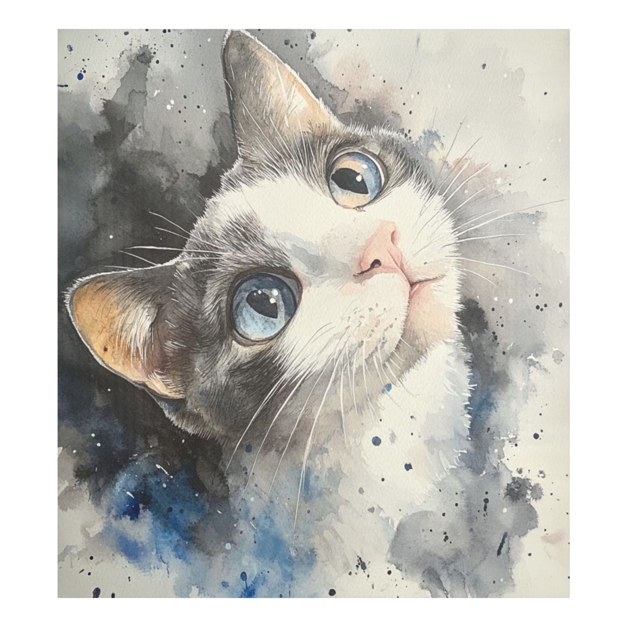 Dishwasher Magnetic Sticker 23x26 Inch Refrigerator Magnetic Sticker Washing Machine Magnetic Sticker Kitchen Panel Magnetic Sticker Home Decor Cute Watercolor Cat